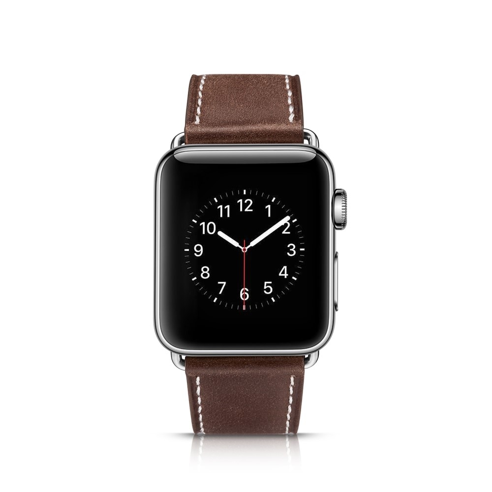 Cinturino in pelle Apple Watch 45mm Series 8 marrone