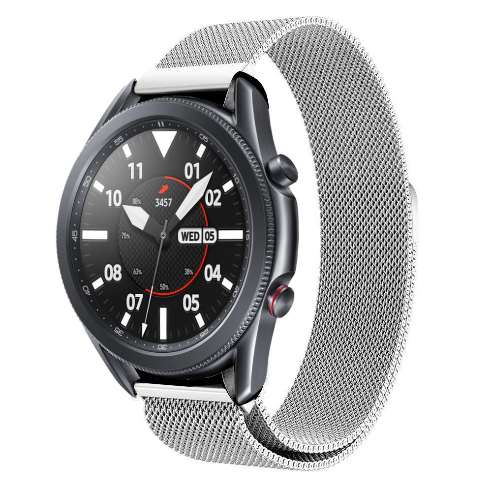 Cinturino in maglia milanese per Samsung Galaxy Watch 5 Pro 45mm, d'argento