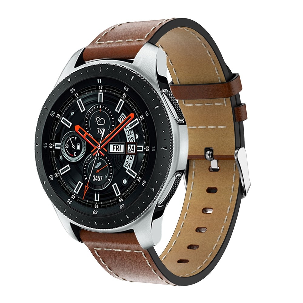 Cinturino in pelle Samsung Galaxy Watch 46mm cognac