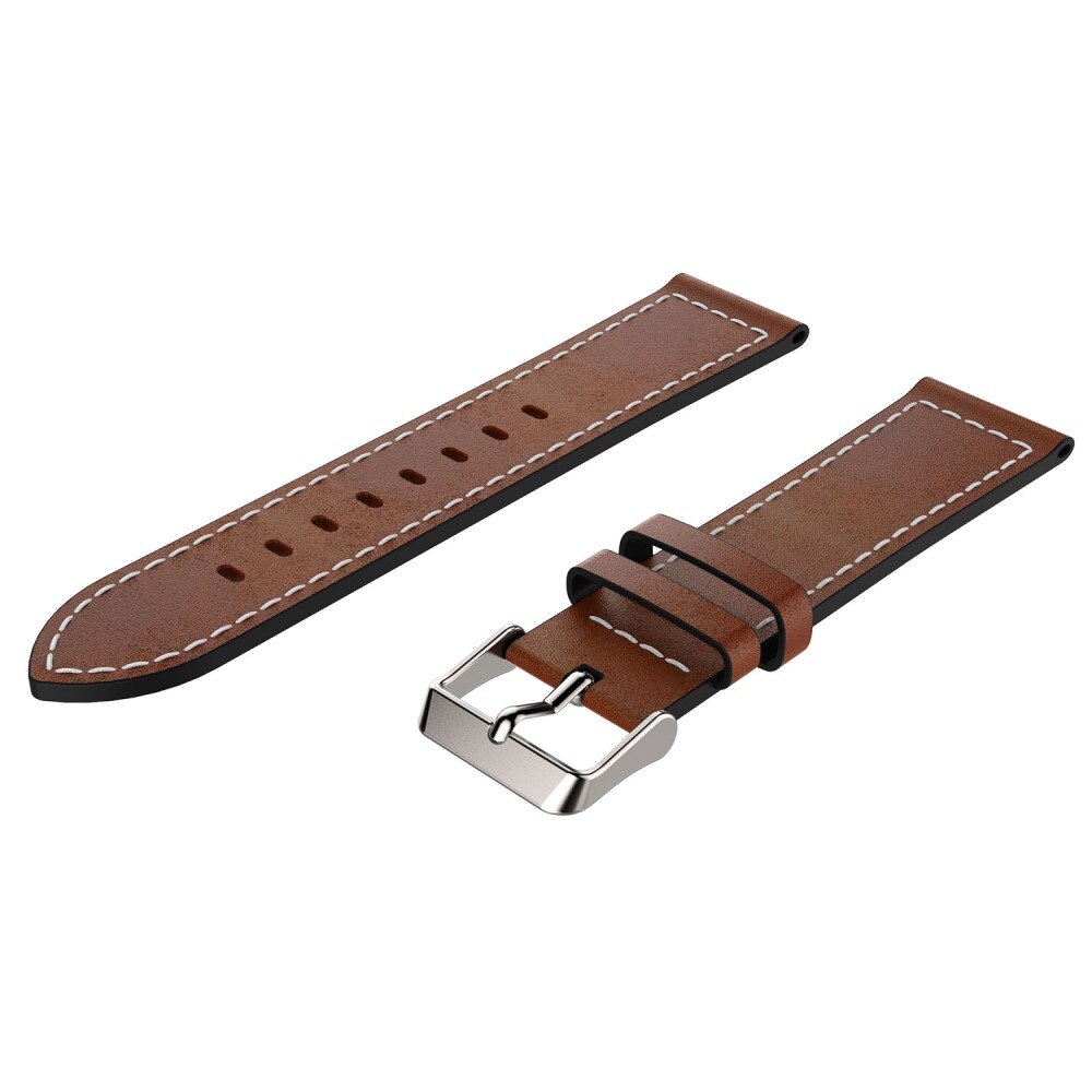 Cinturino in pelle Amazfit GTS 2 Mini cognac/d'argento