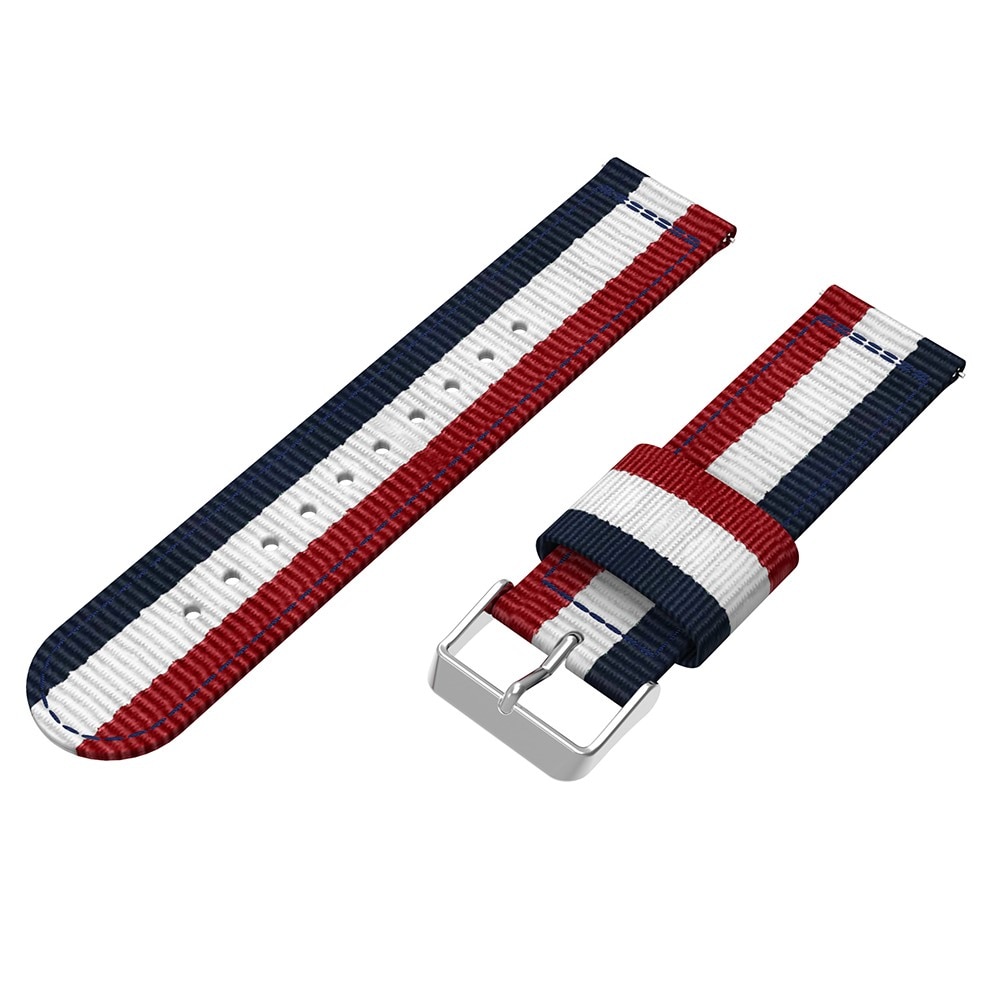 Cinturino in nylon Amazfit GTR 4 blu/bianco/rosso