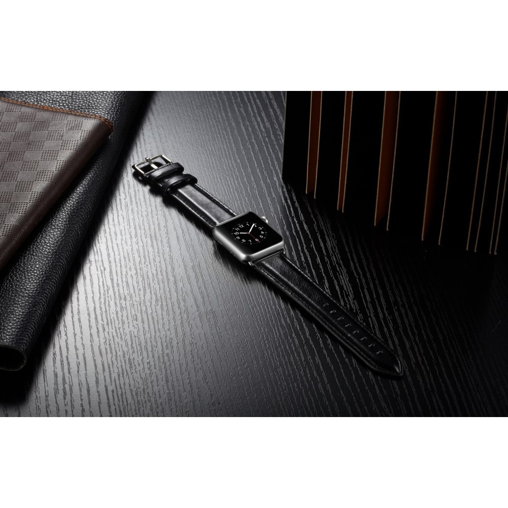 Cinturino in pelle premium Apple Watch Ultra 49mm nero