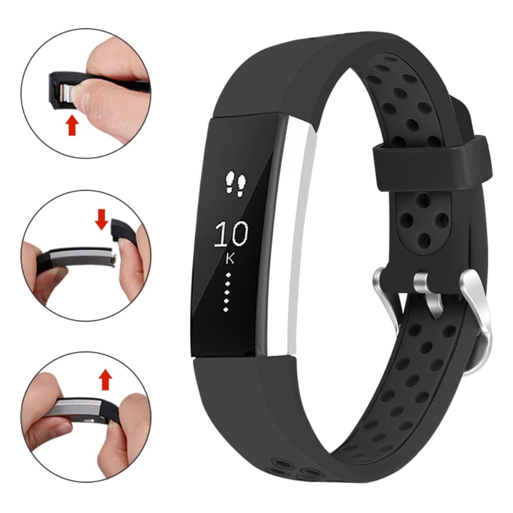 Cinturino in silicone per Fitbit Alta/Alta HR, nero