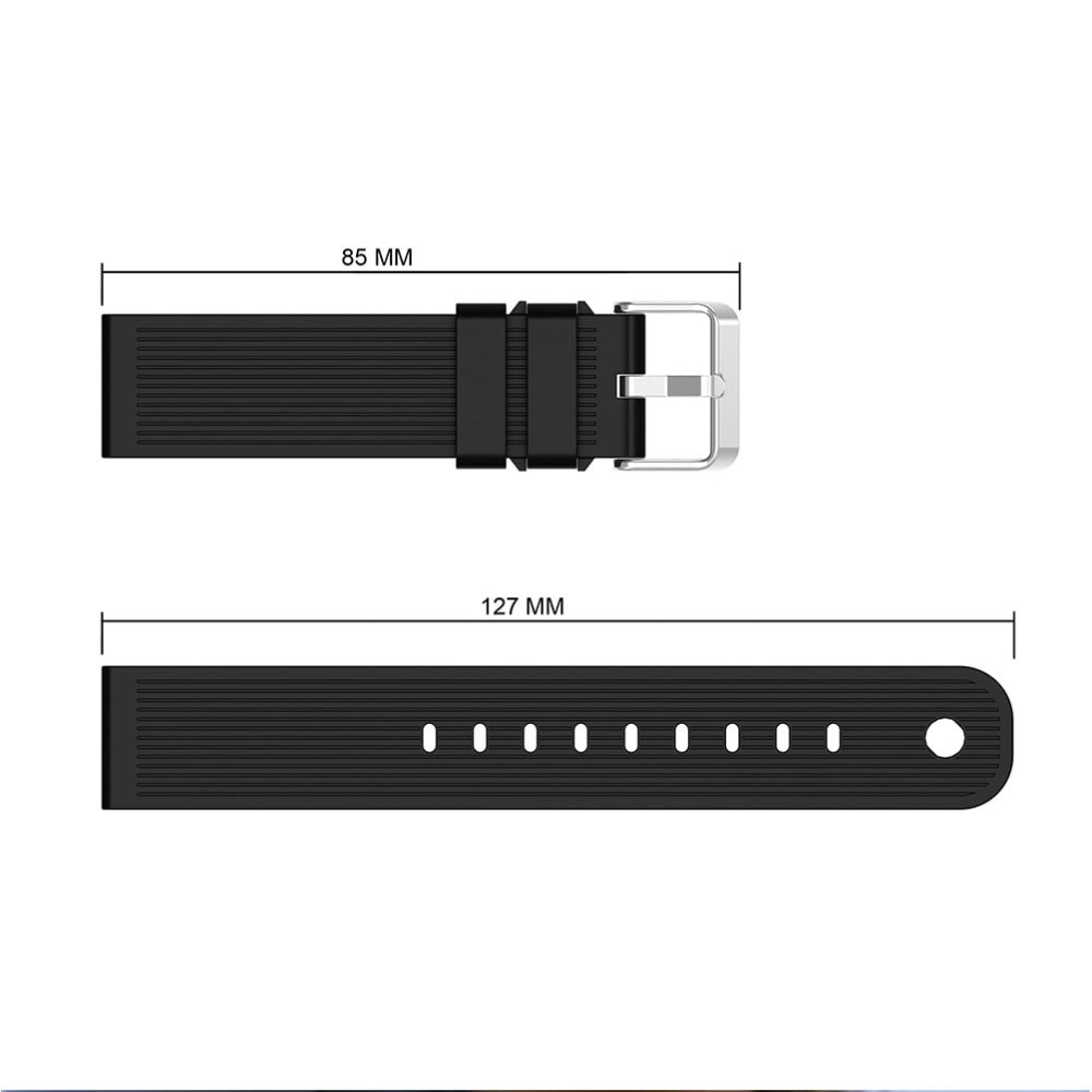 Cinturino in silicone per Samsung Galaxy Watch 4 Classic 42mm, nero
