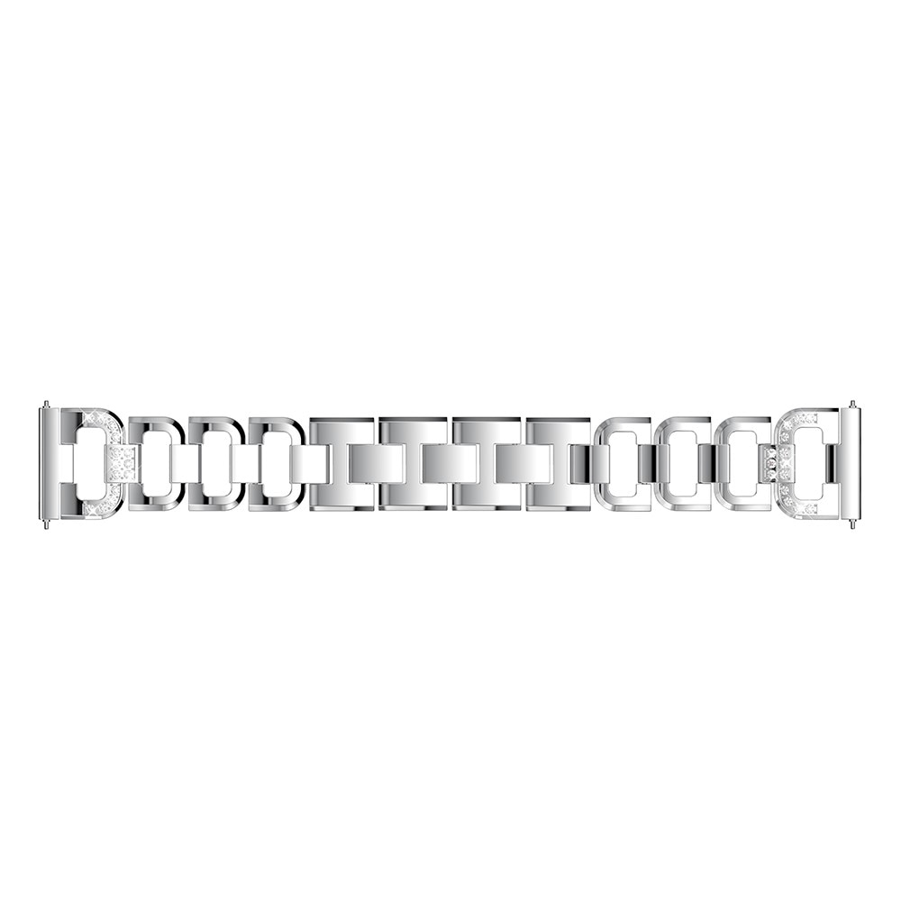 Cinturino Rhinestone bracelet Universal 20mm d'argento