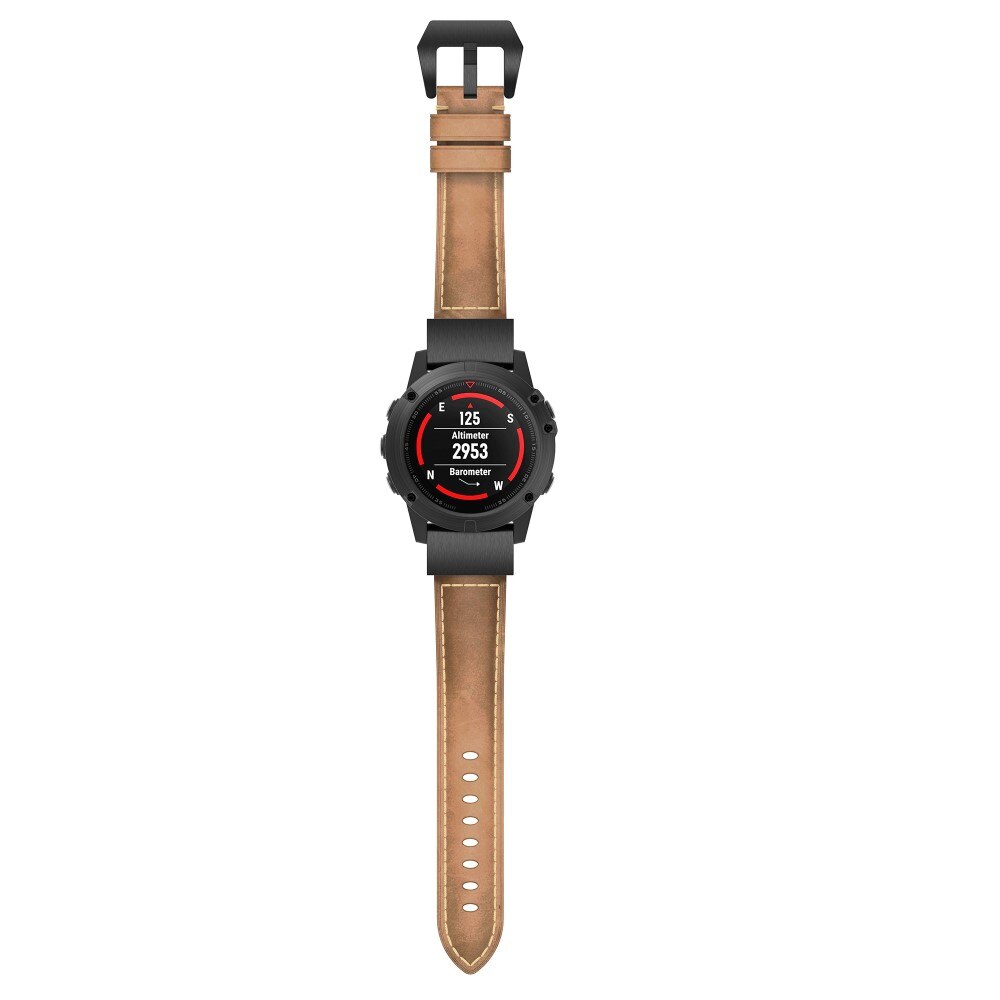 Cinturino in pelle Garmin Forerunner 965 Marrone