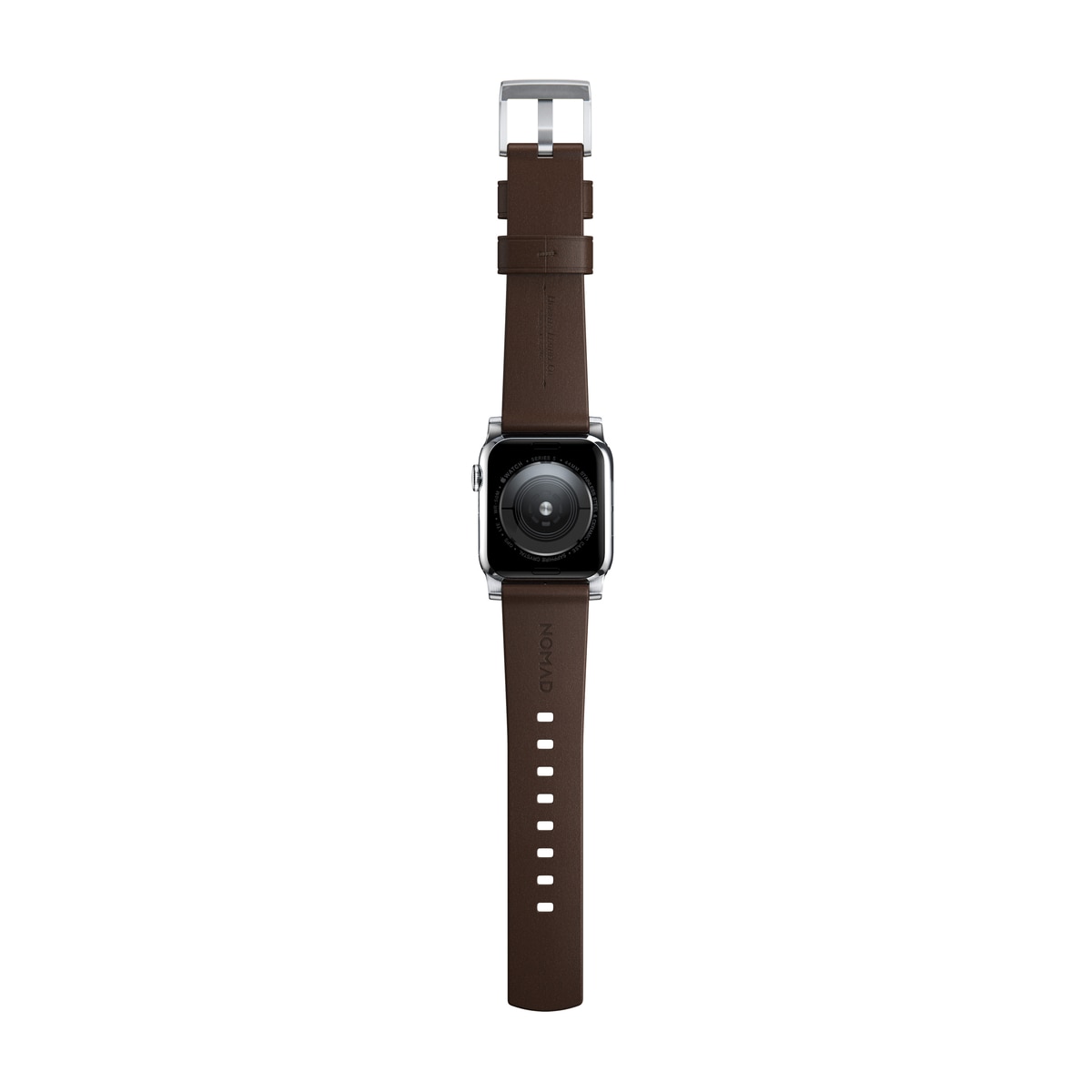 Modern Band Horween Leather Apple Watch 41mm Series 8 Rustic Brown (Silver Hardware)