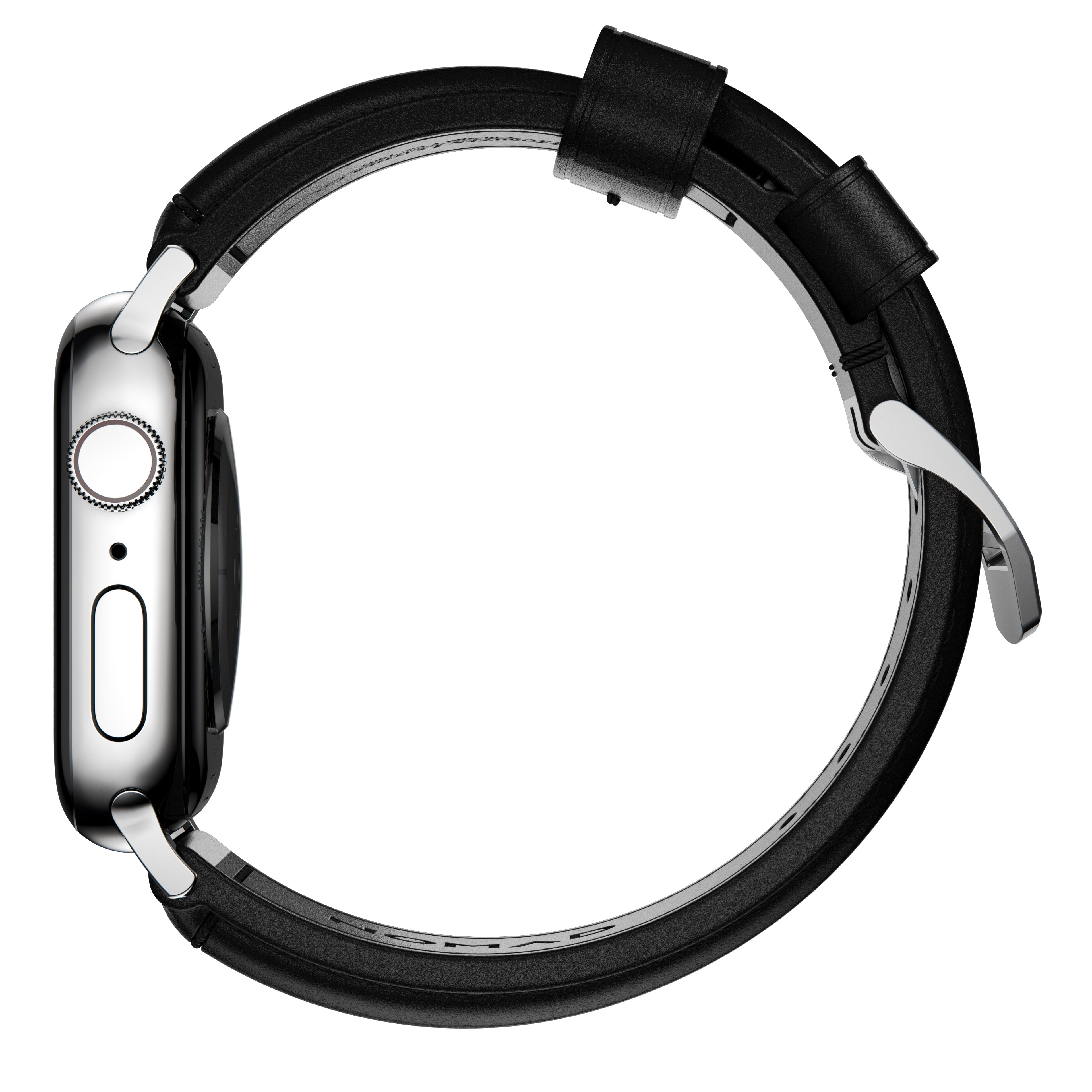 Traditional Band Apple Watch 42/44/45/59 mm Black (Silver Hardware)