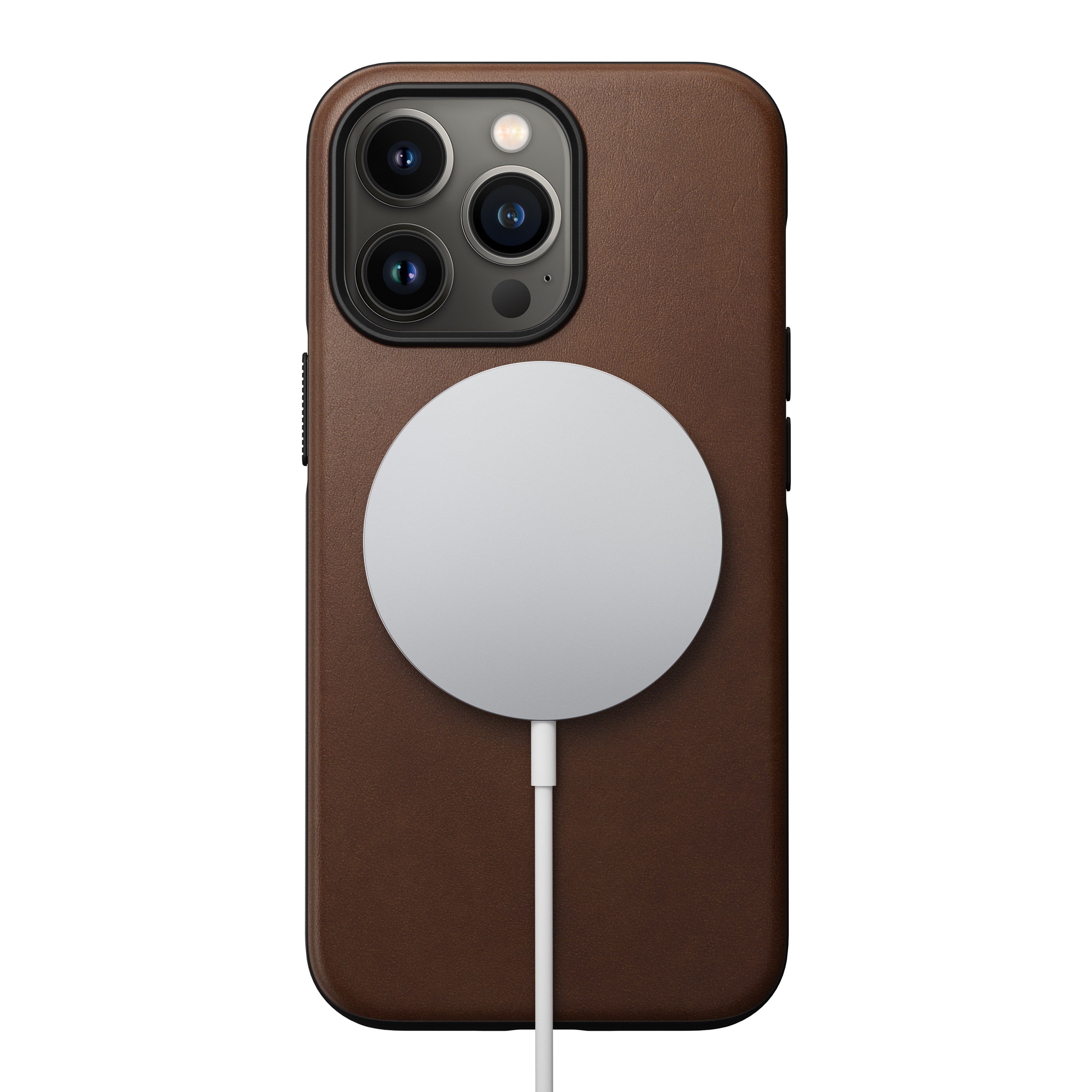 Cover Modern Case Horween Leather MagSafe iPhone 13 Pro Rustic Brown