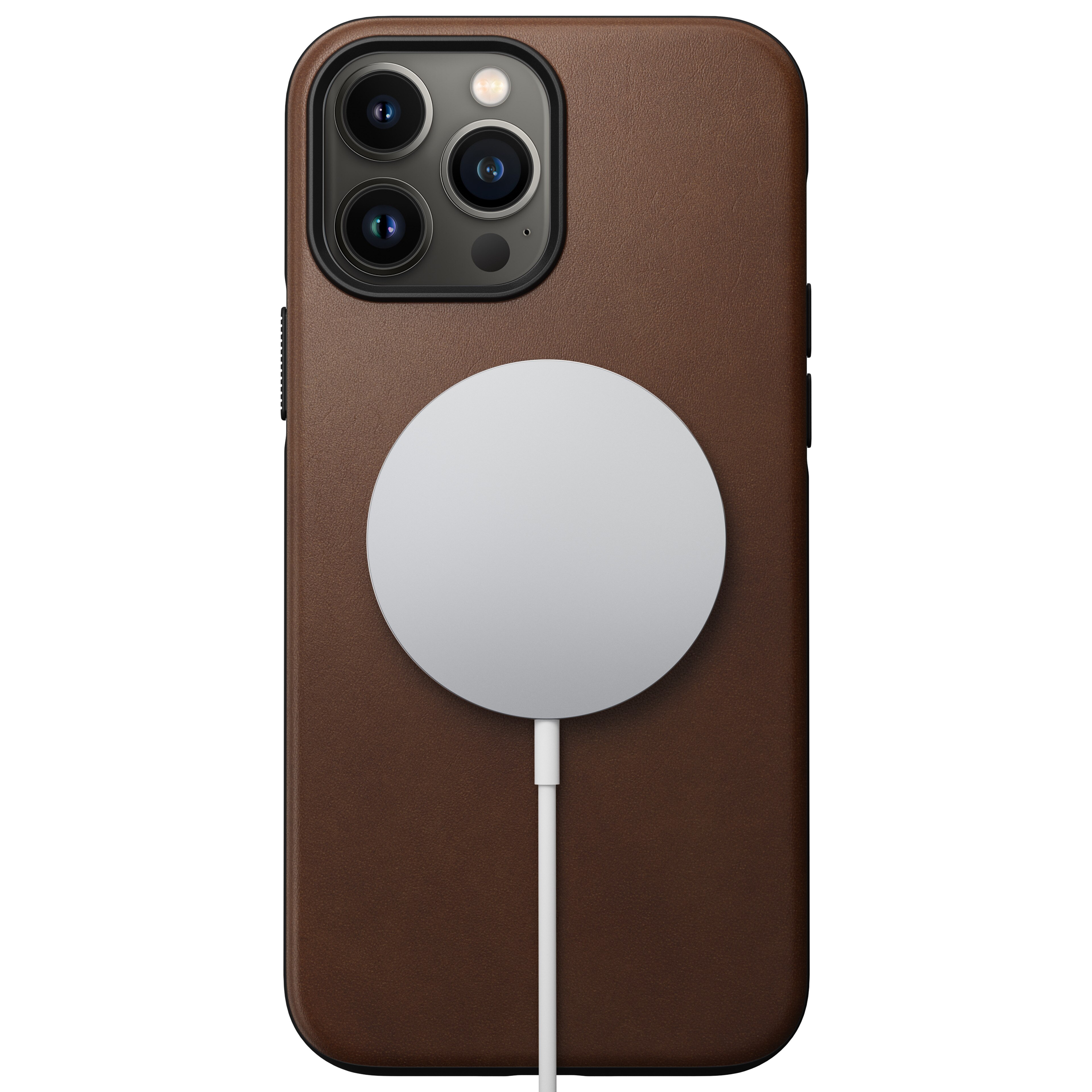 Cover Modern Case Horween Leather MagSafe iPhone 13 Pro Max Rustic Brown