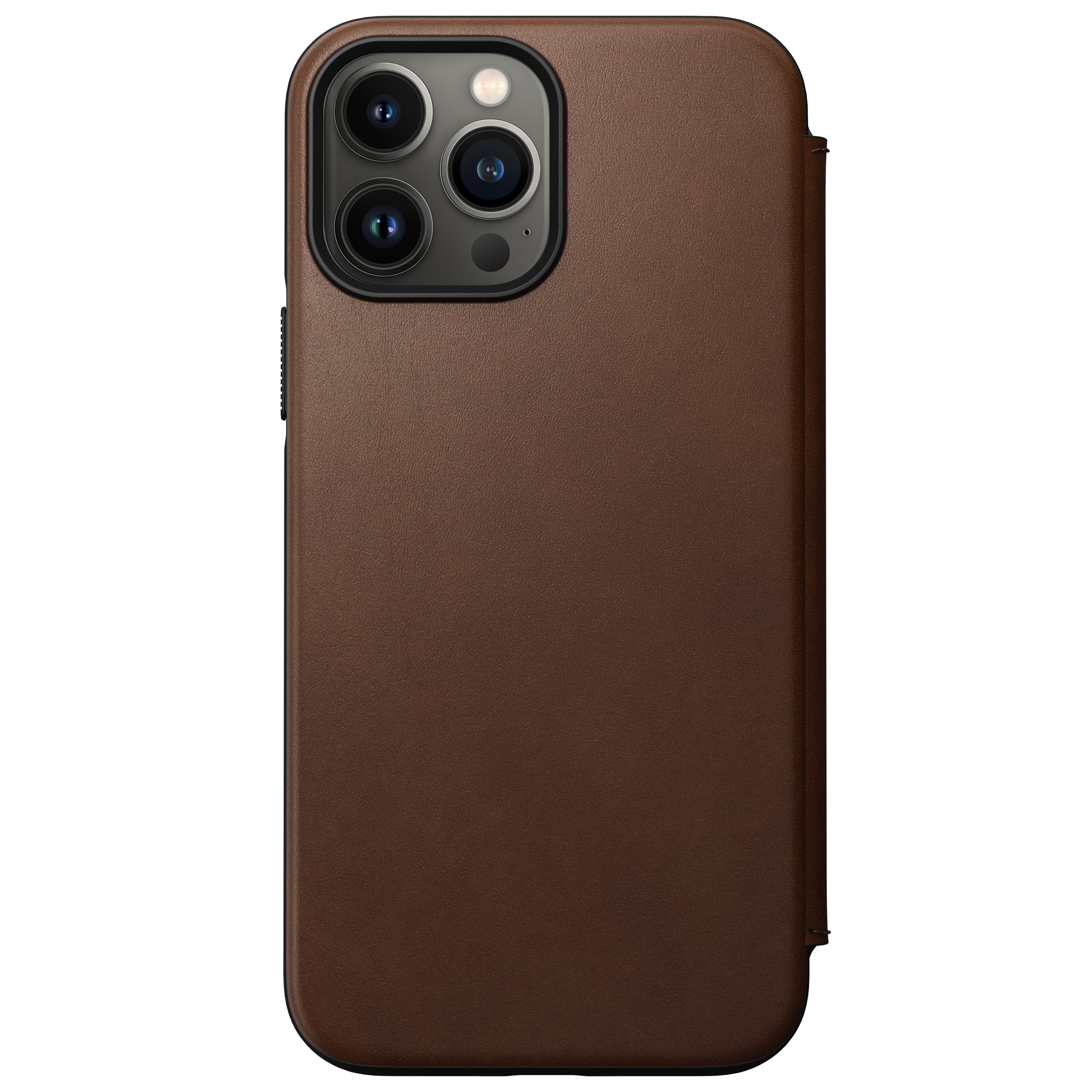 Modern Horween Leather Folio MagSafe iPhone 13 Pro Max Rustic Brown