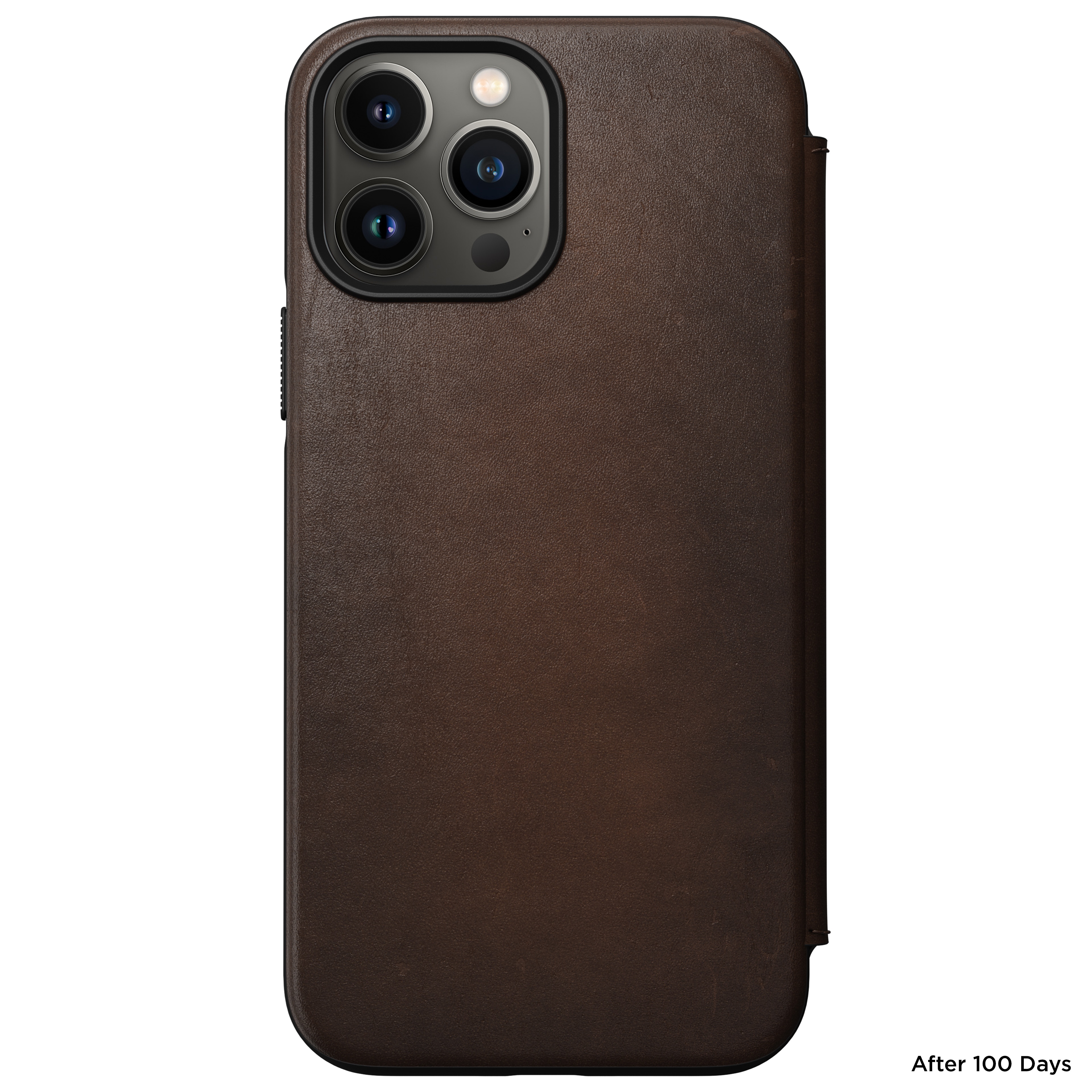 Modern Horween Leather Folio MagSafe iPhone 13 Pro Max Rustic Brown