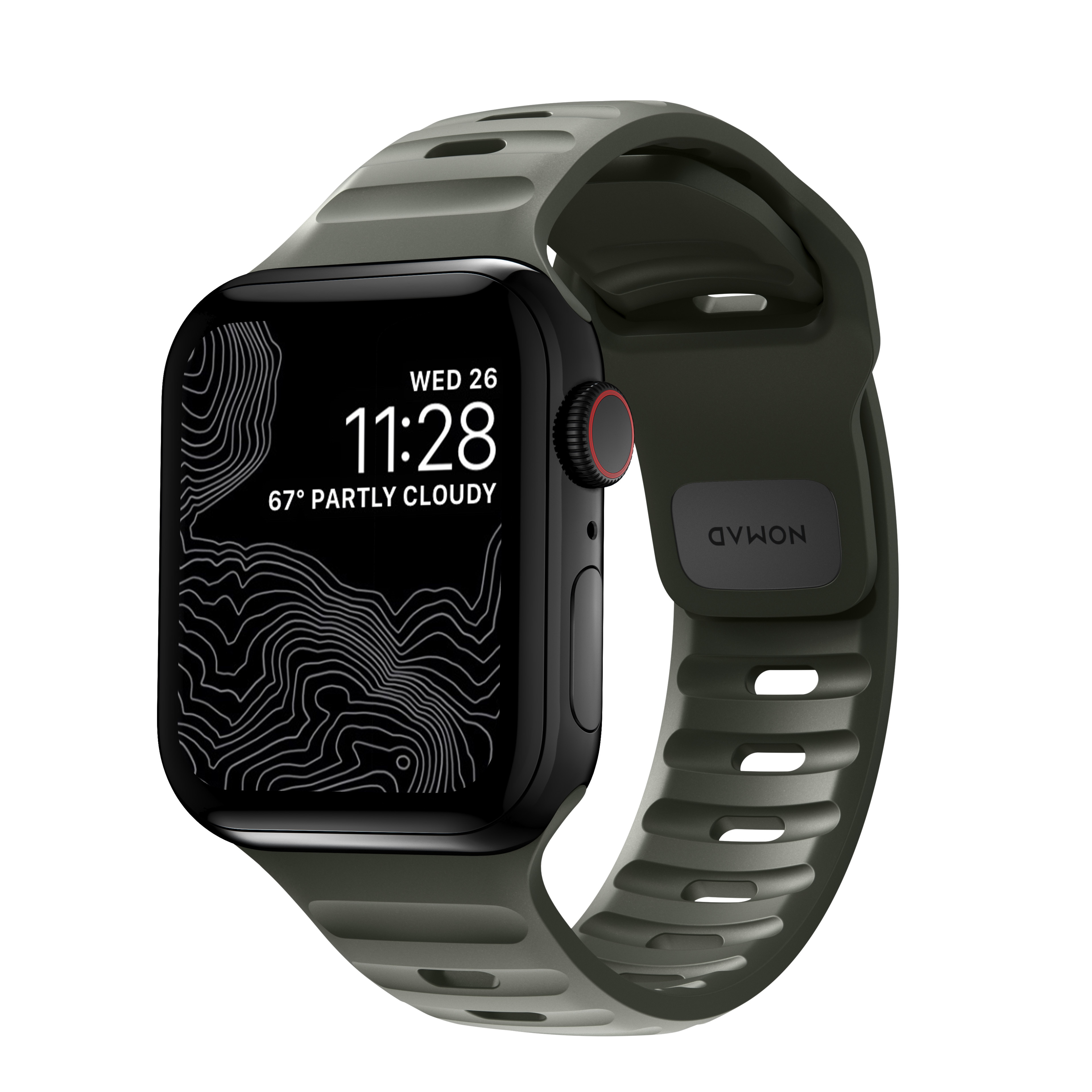 Sport Band Apple Watch 45mm Series 8 Ash Green