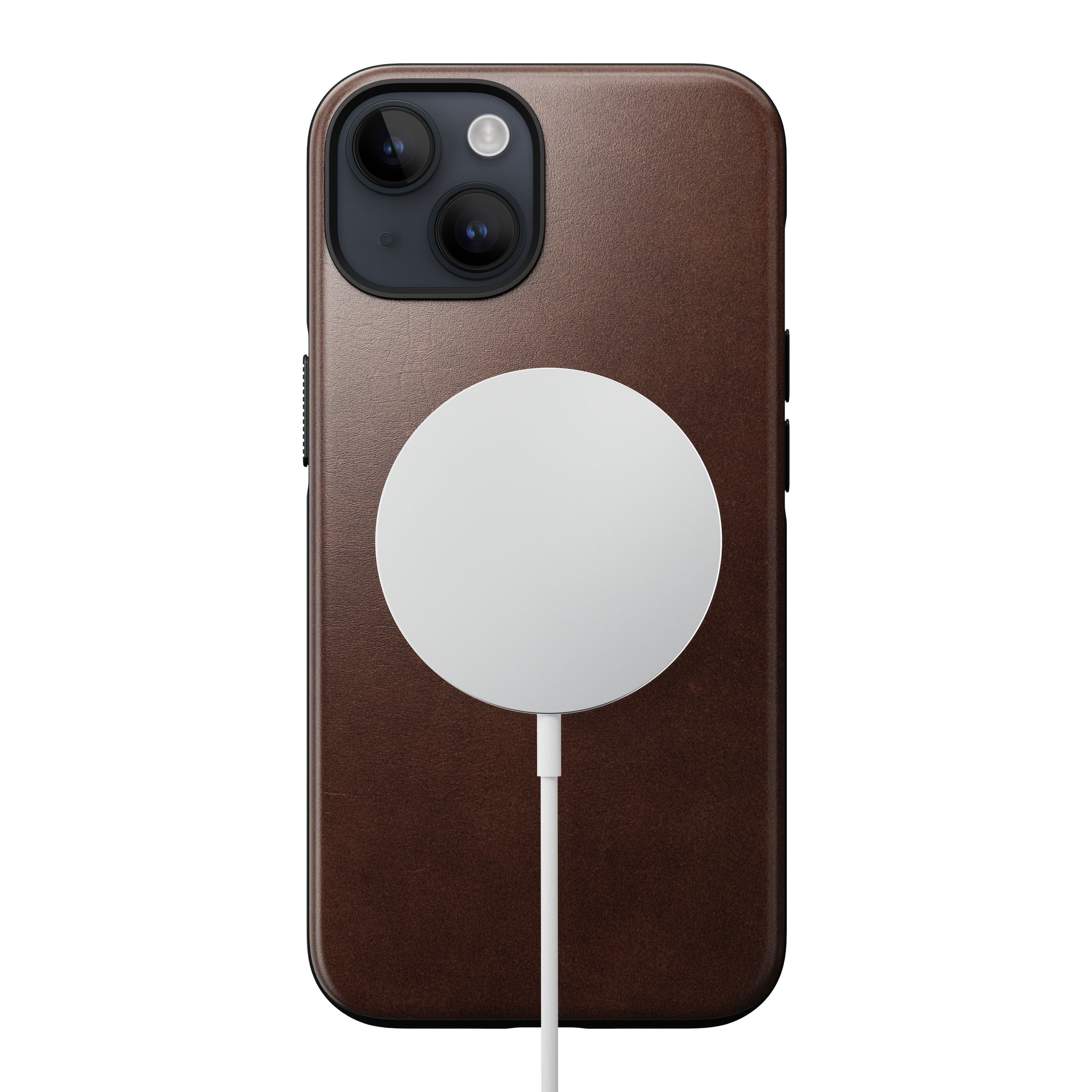 Cover Modern Leather MagSafe iPhone 14 Brown