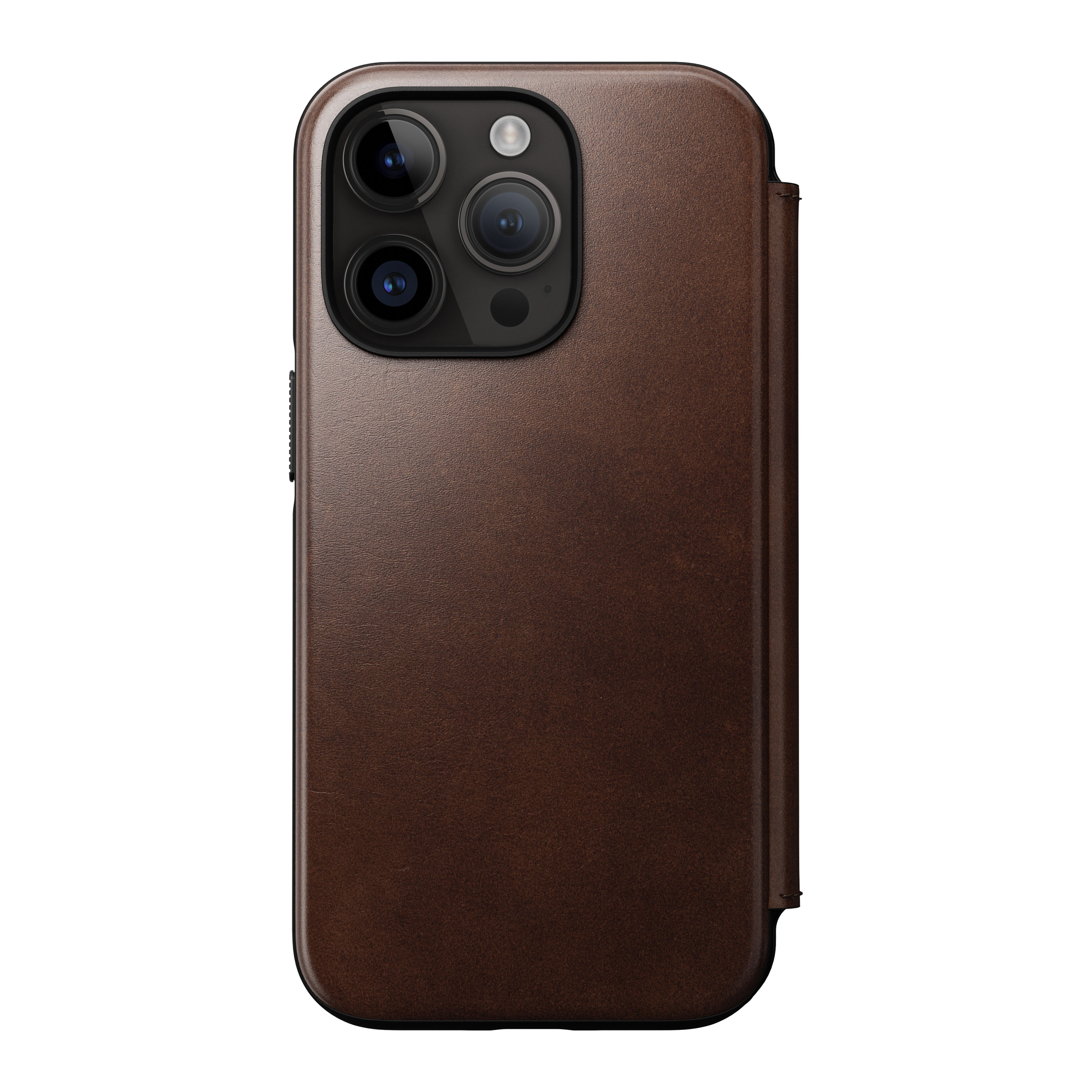 Modern Horween Leather Folio MagSafe iPhone 14 Pro Rustic Brown