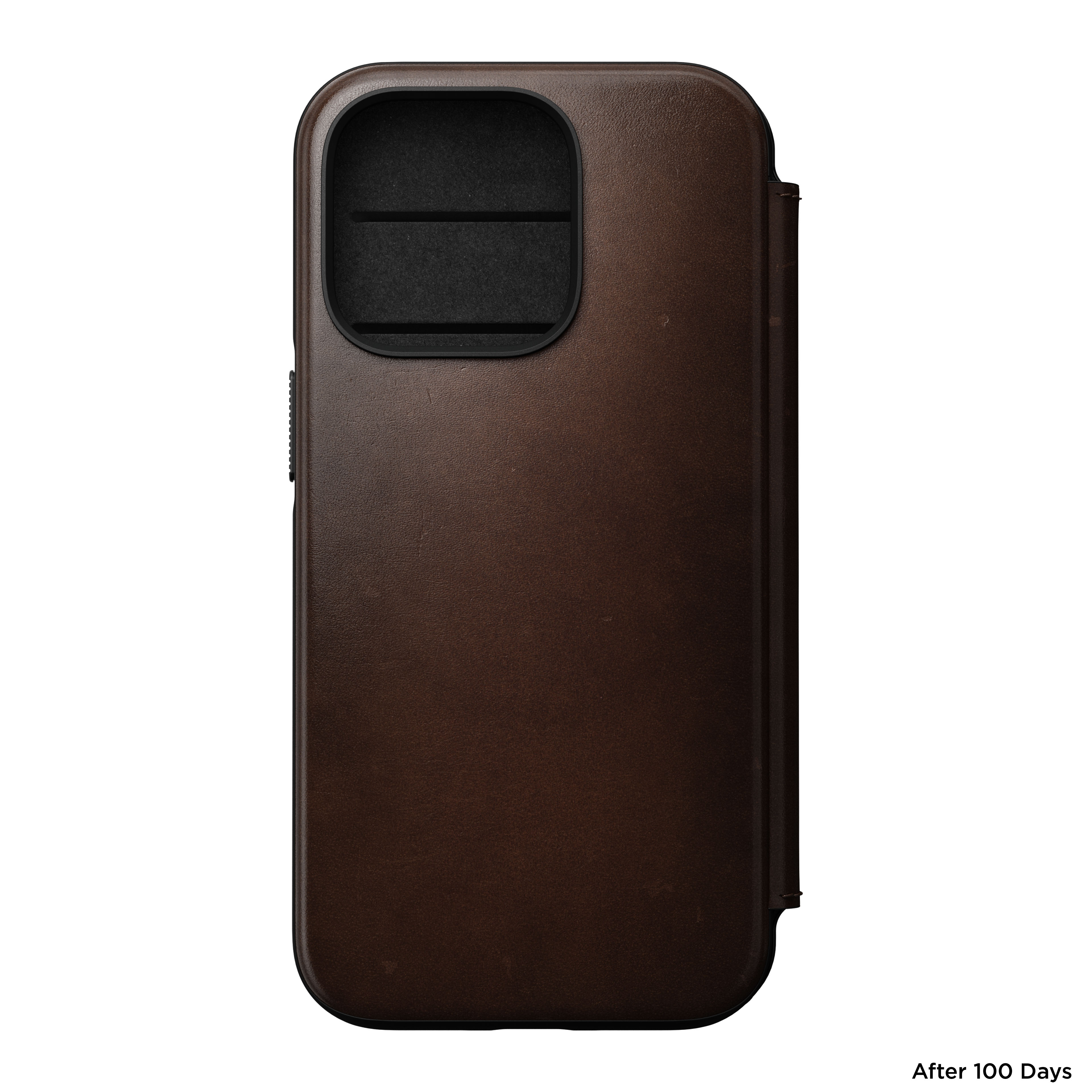 Modern Horween Leather Folio MagSafe iPhone 14 Pro Rustic Brown