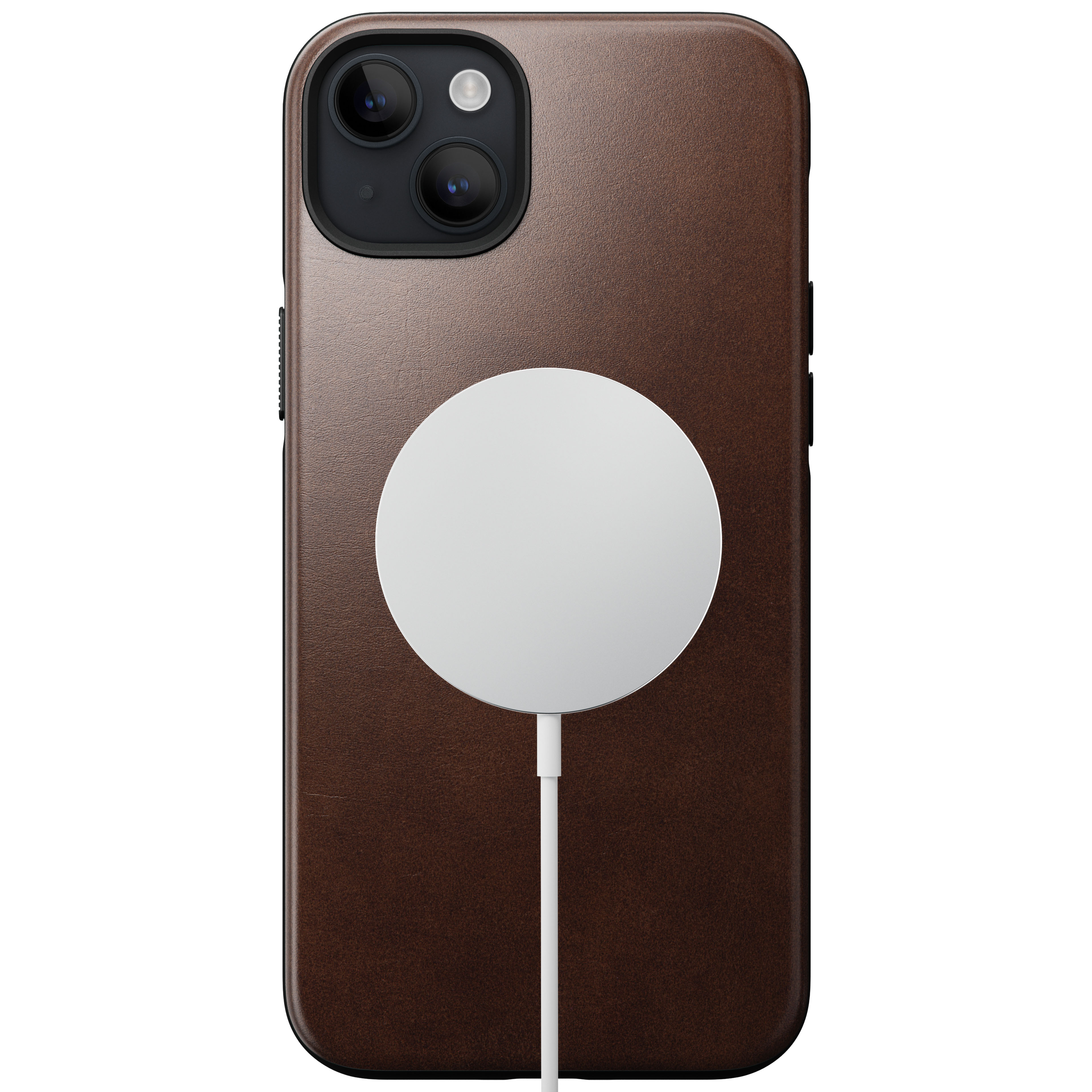 Cover Modern Leather MagSafe iPhone 14 Plus Brown