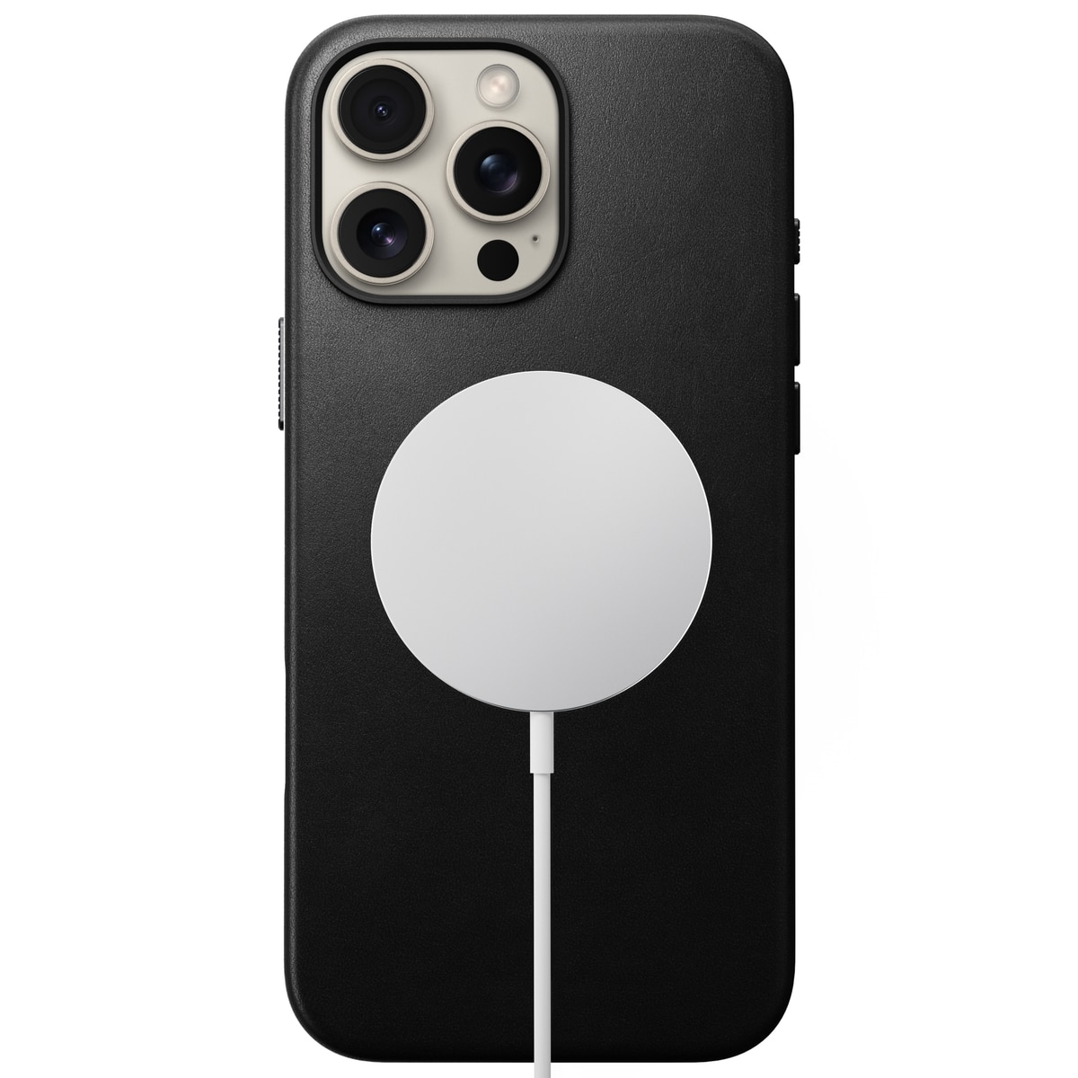 Cover Traditional Leather MagSafe iPhone 16 Pro Max Black