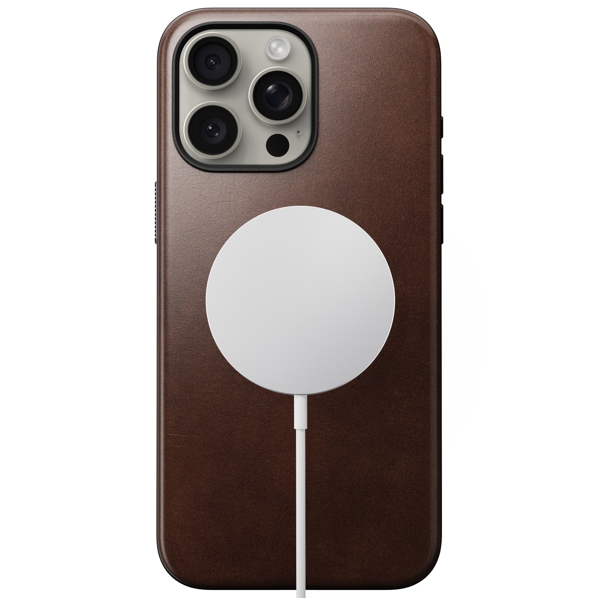 Cover Modern Case Horween Leather MagSafe iPhone 15 Pro Max Rustic Brown