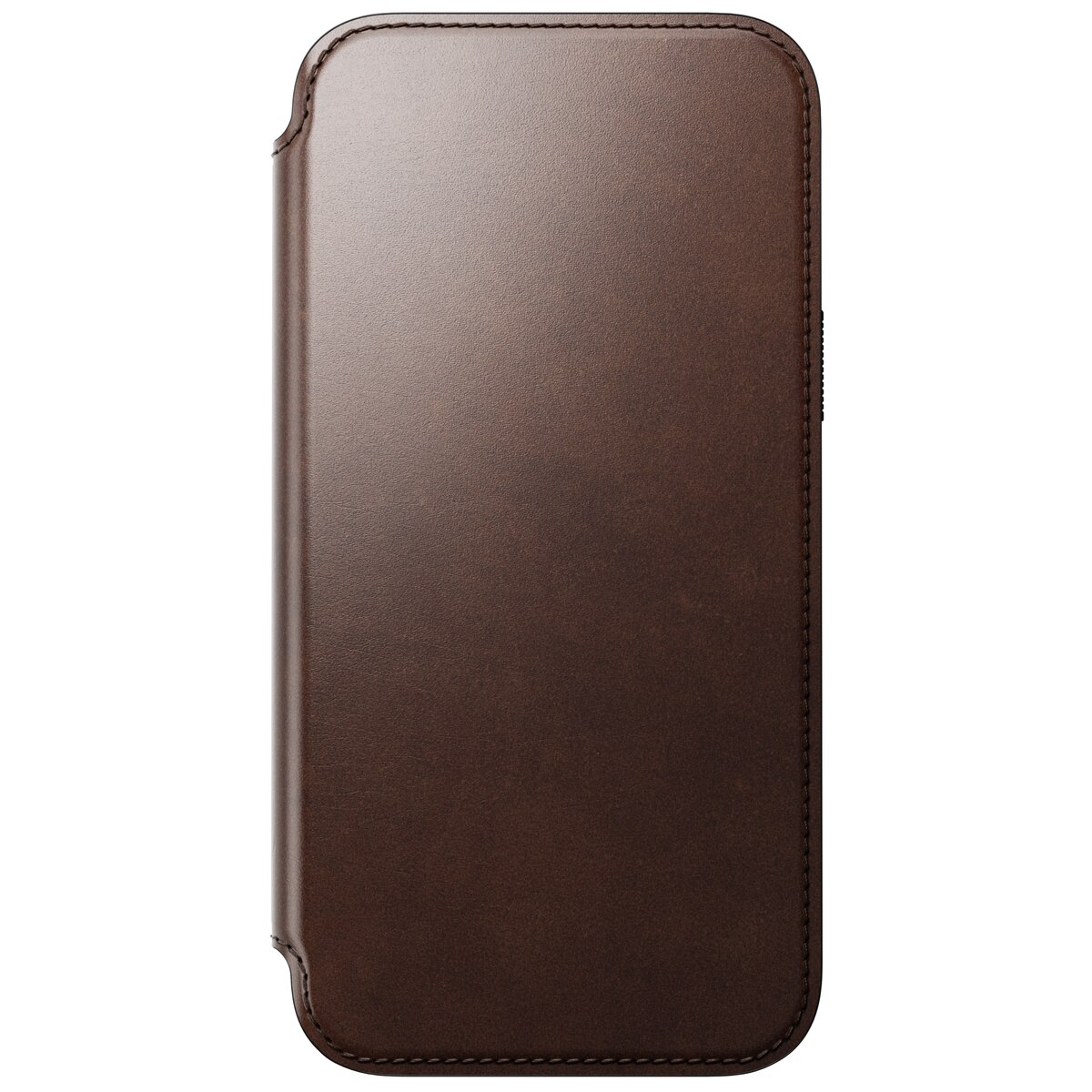 Modern Horween Leather Folio MagSafe iPhone 15 Pro Max Rustic Brown