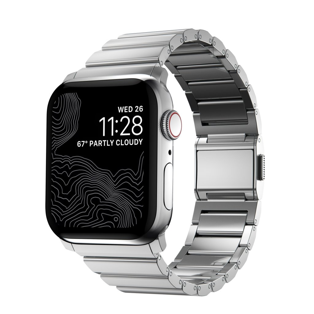 Steel Band Apple Watch 44mm Silver