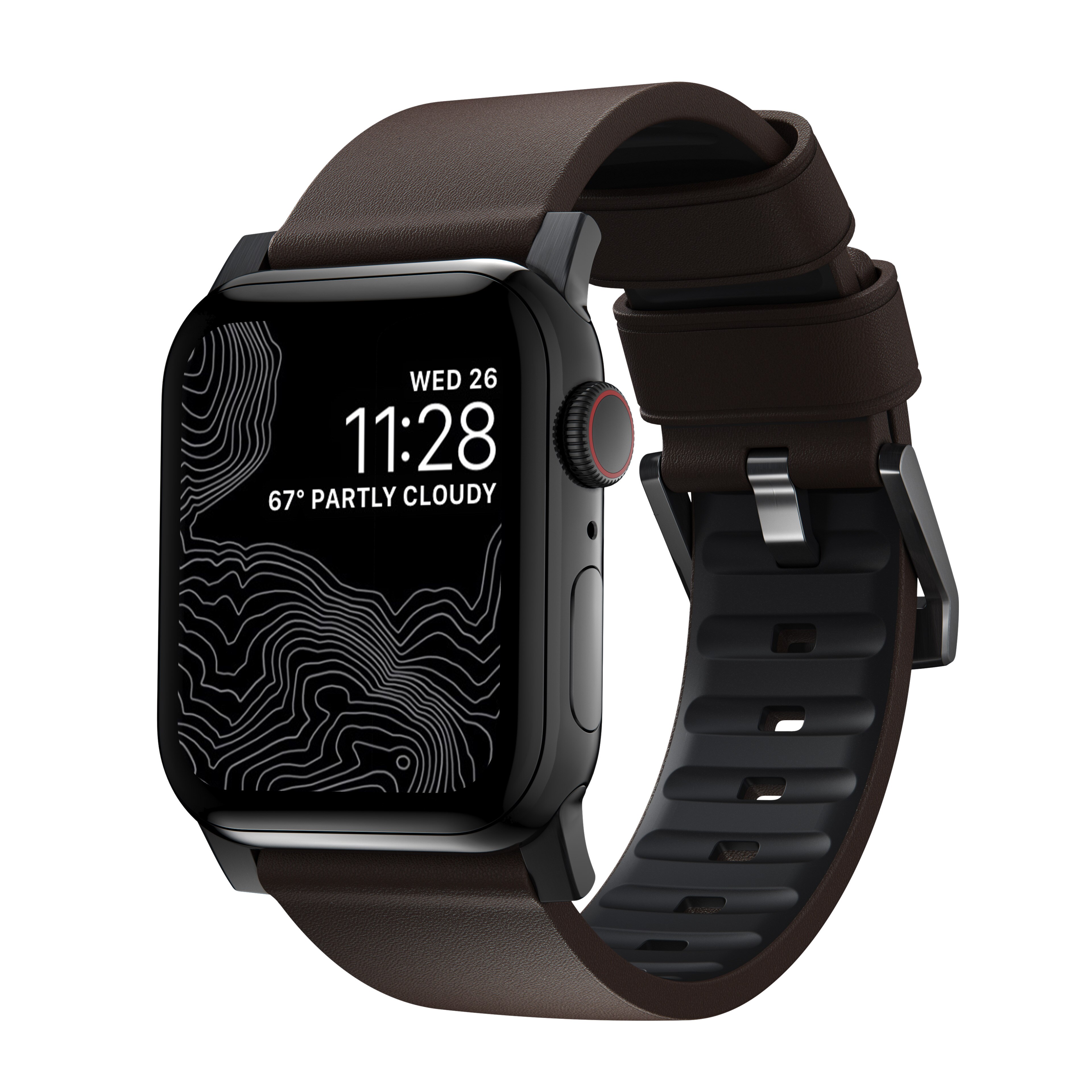 Active Band Pro Apple Watch 44mm Classic Brown (Black Hardware)