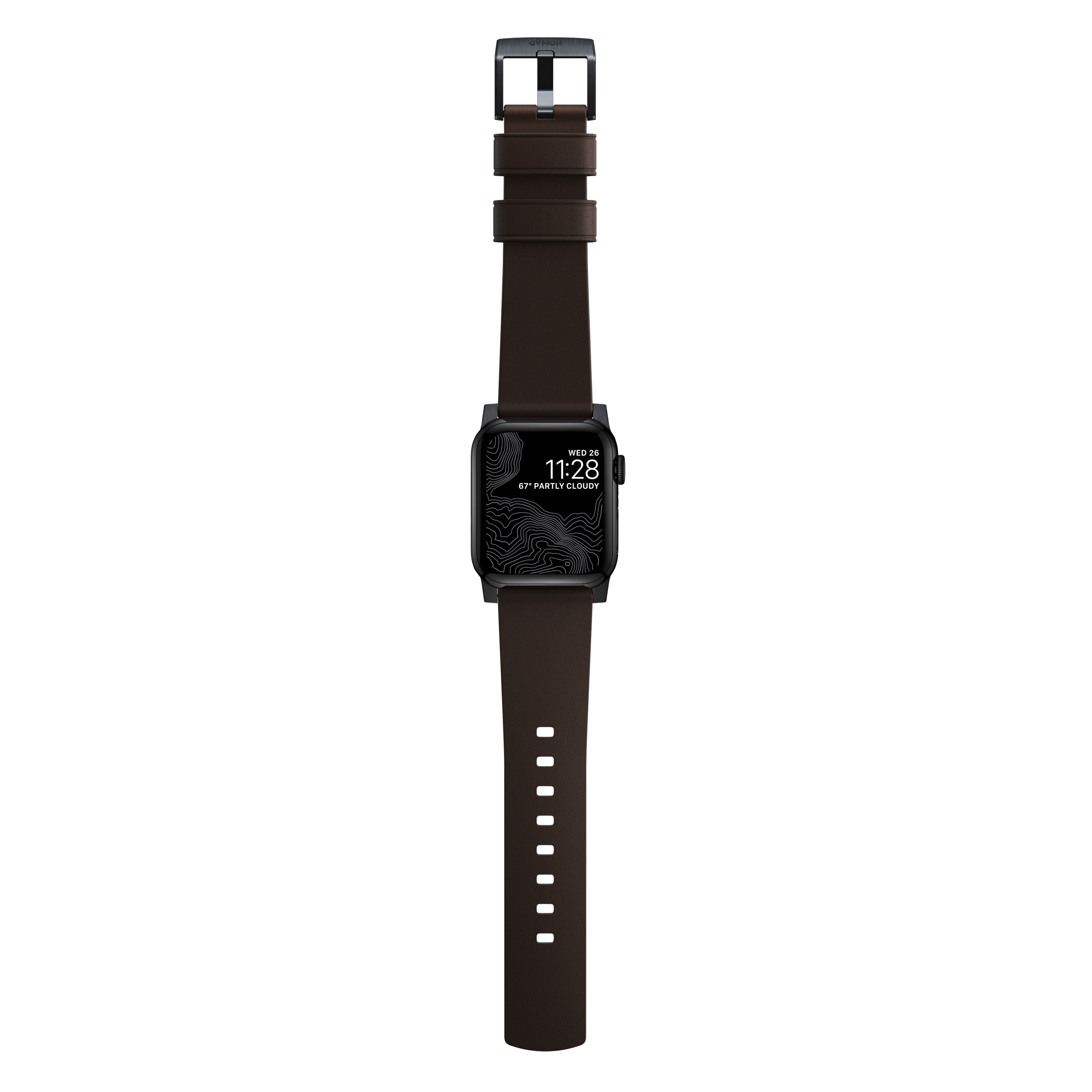 Active Band Pro Apple Watch 45mm Series 7 Classic Brown (Black Hardware)