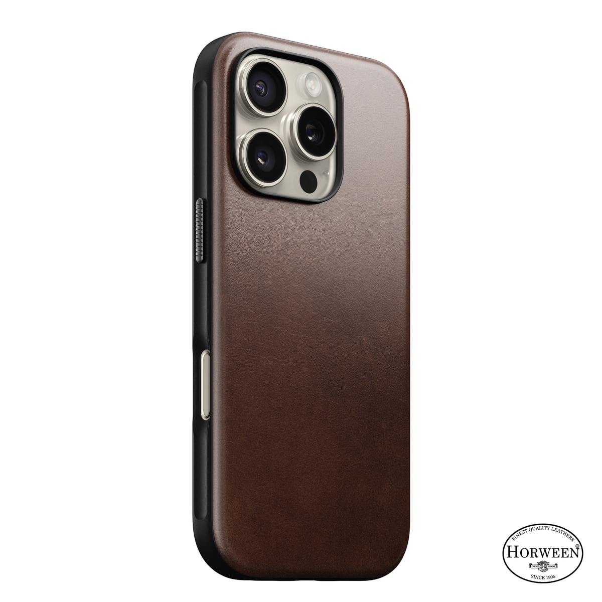 Cover Modern Case Horween Leather MagSafe iPhone 16 Pro Rustic Brown