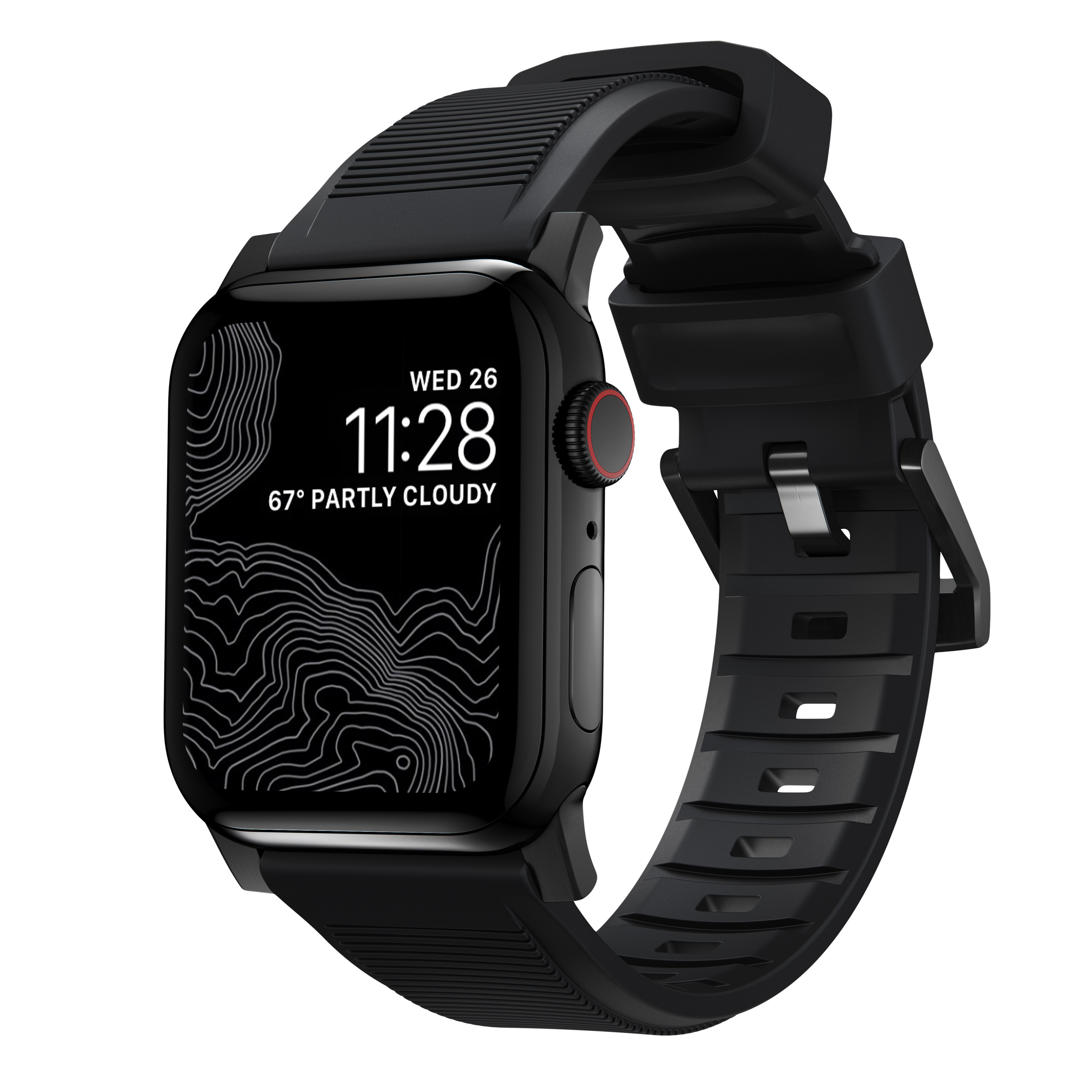 Rugged Band Apple Watch Ultra 49mm Black (Black Hardware)