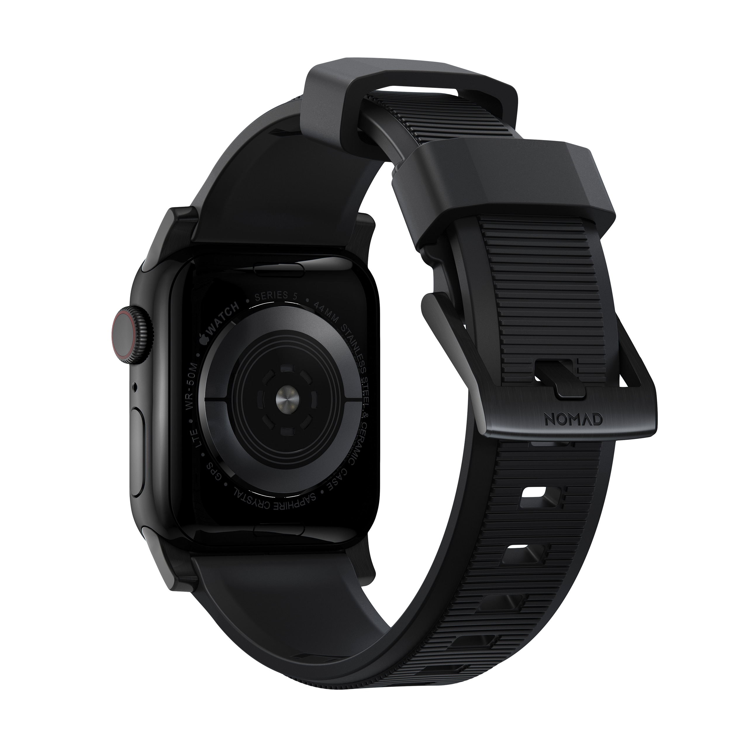 Rugged Band Apple Watch 41mm Series 9 Black (Black Hardware)