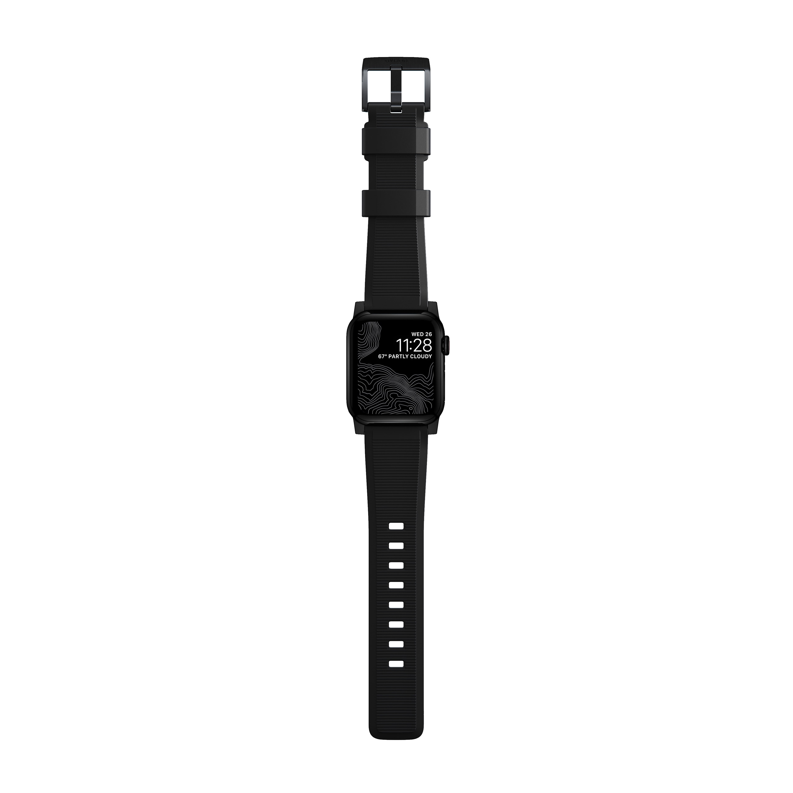 Rugged Band Apple Watch 38mm Black (Black Hardware)