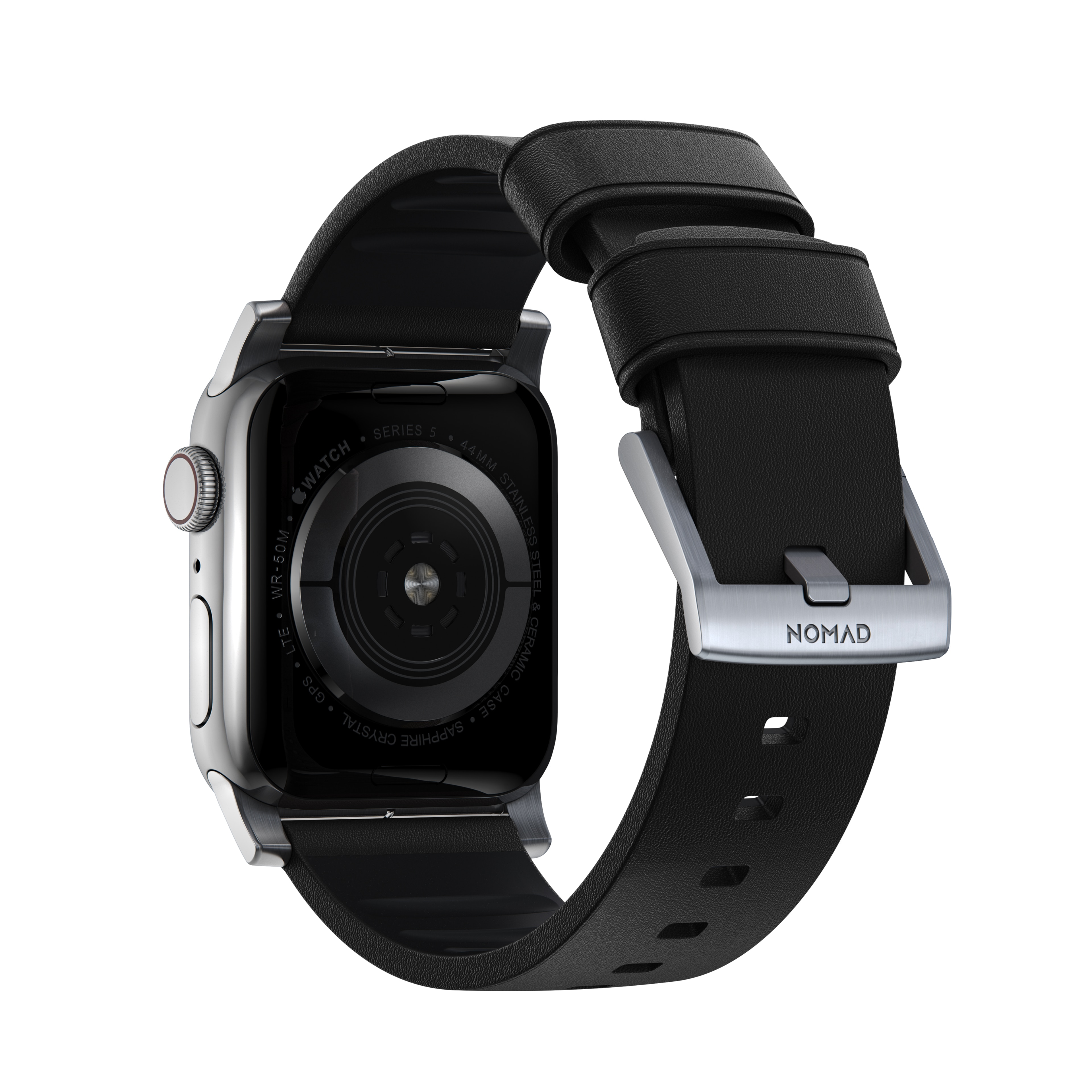 Active Band Pro Apple Watch 45mm Series 8 Black (Silver Hardware)