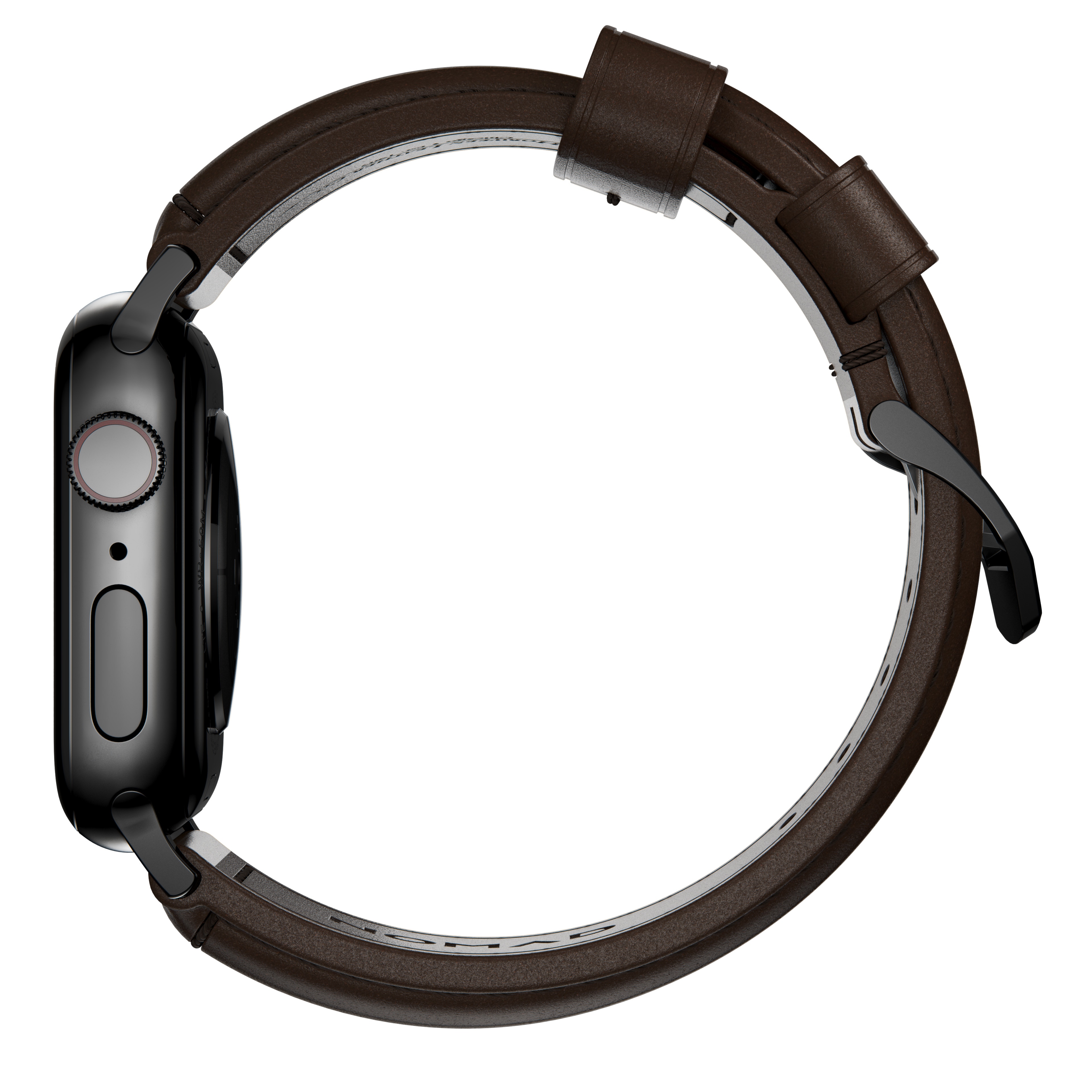 Traditional Band Apple Watch 42mm Rustic Brown (Black Hardware)