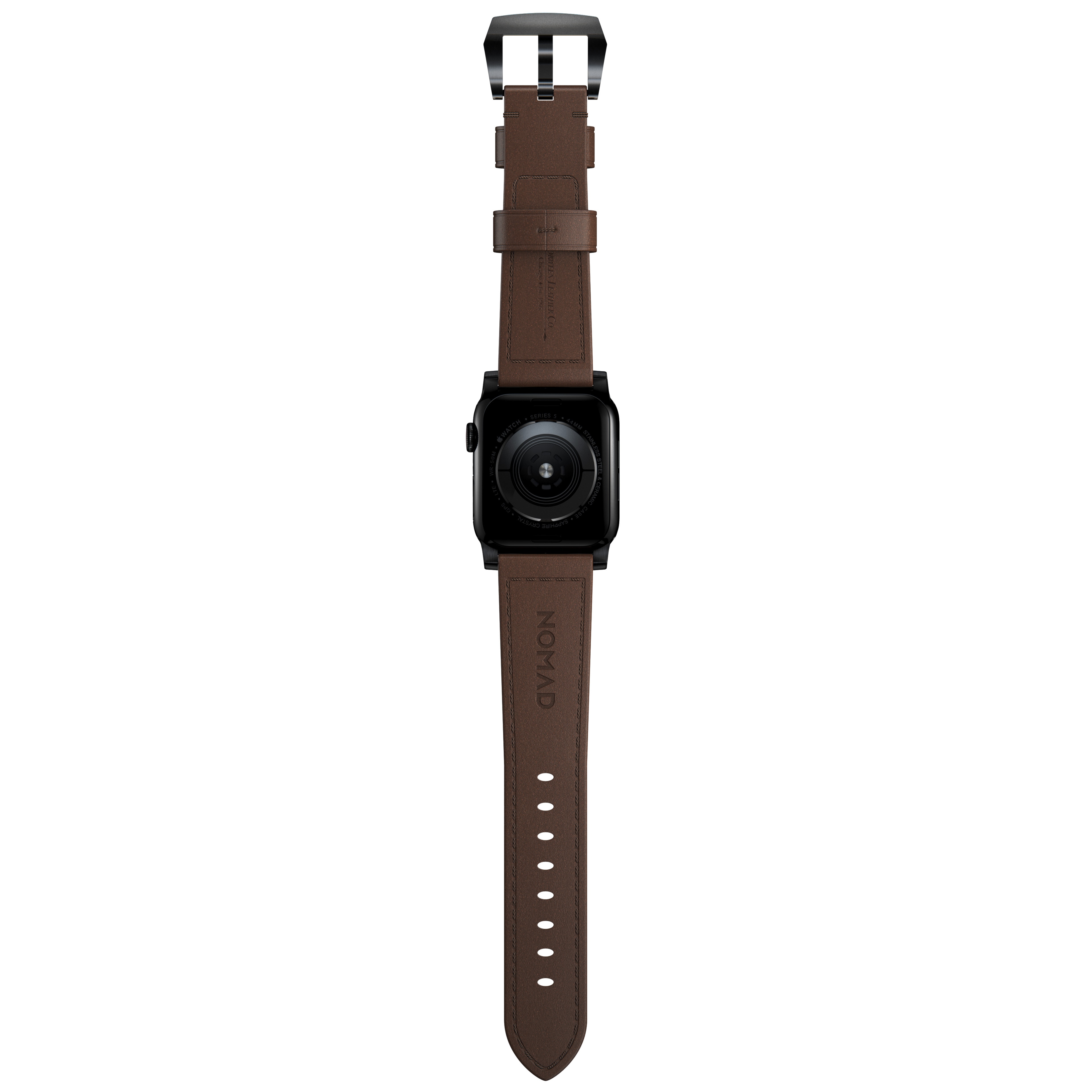 Traditional Band Apple Watch Ultra 2 49mm Rustic Brown (Black Hardware)