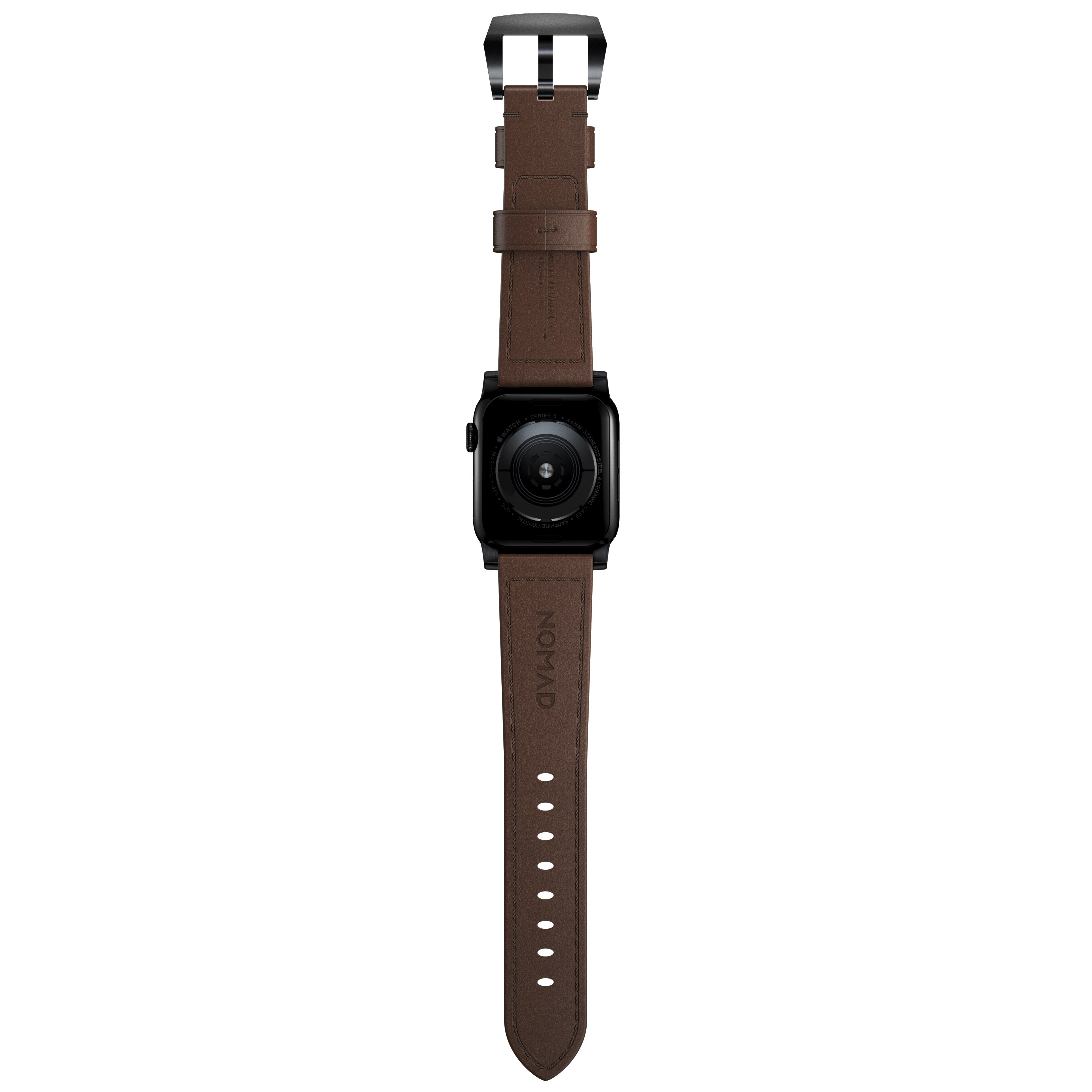 Traditional Band Apple Watch Ultra 2 49mm Rustic Brown (Black Hardware)