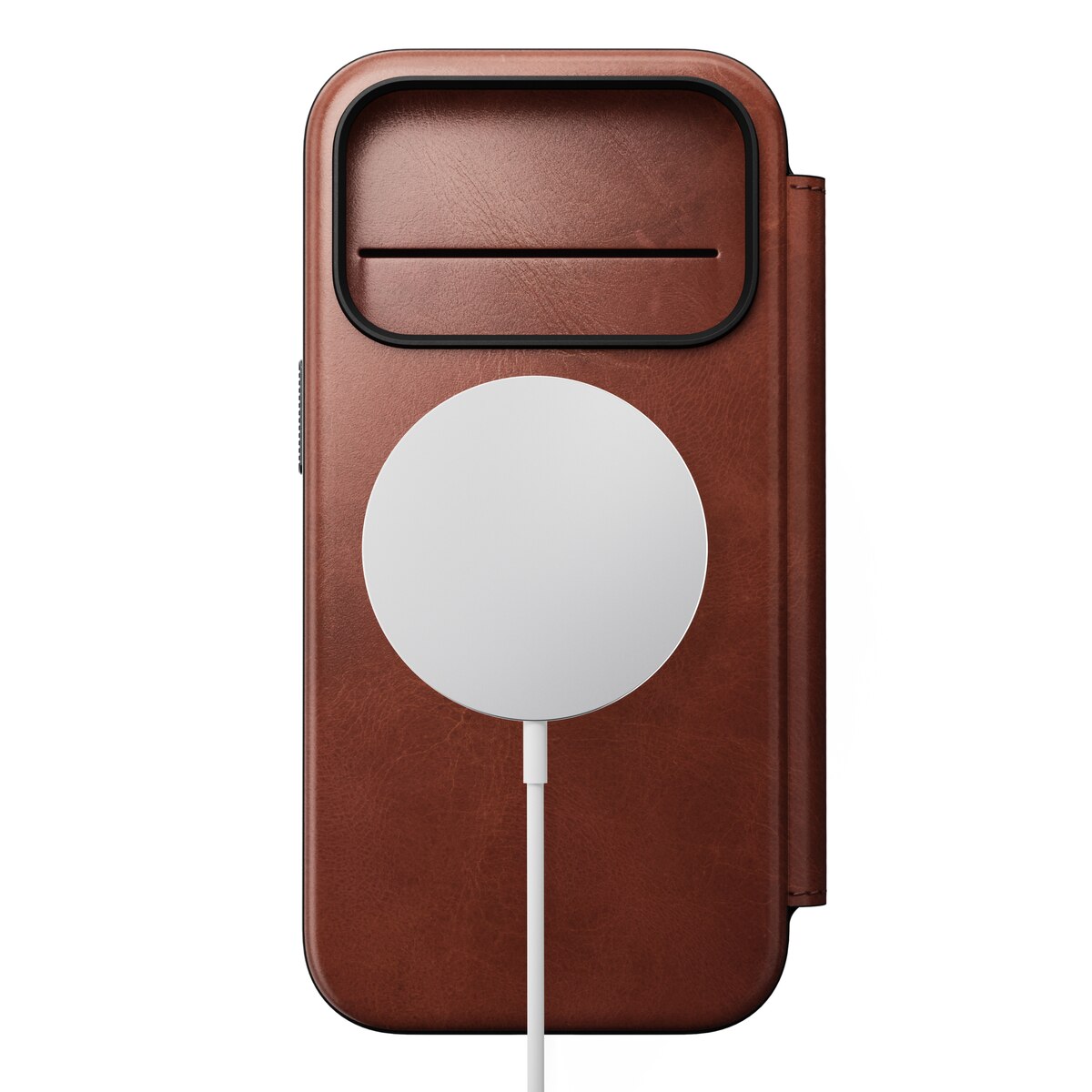 Modern Horween Leather Folio MagSafe iPhone 17 Pro Black