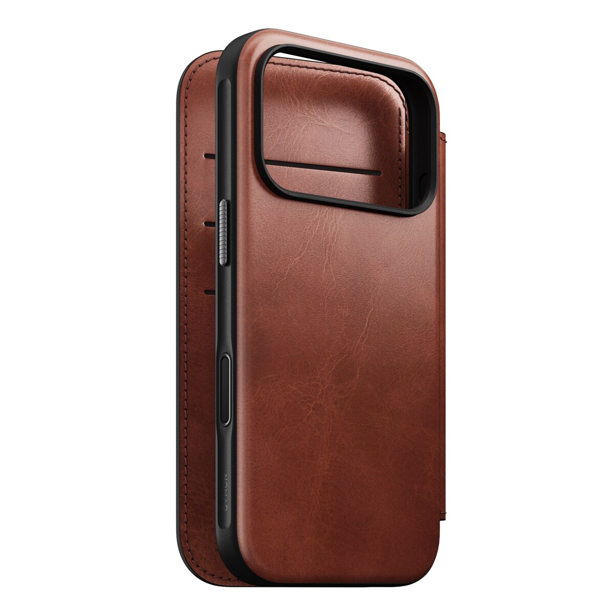 Modern Horween Leather Folio MagSafe iPhone 17 Pro Black