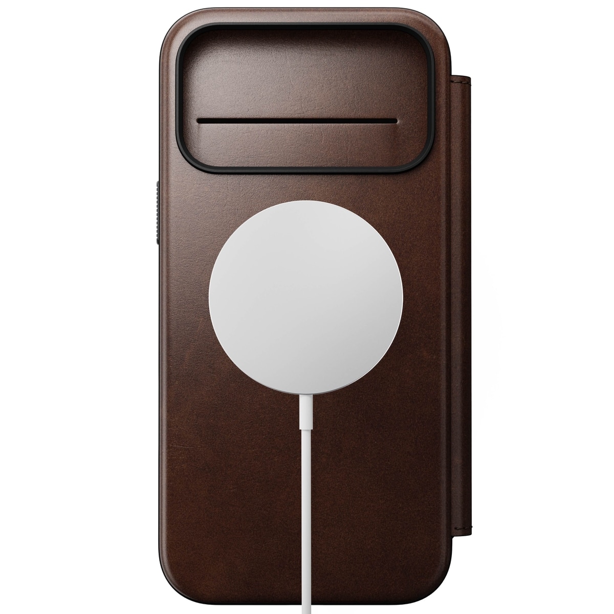 Modern Horween Leather Folio MagSafe iPhone 17 Pro Max Black