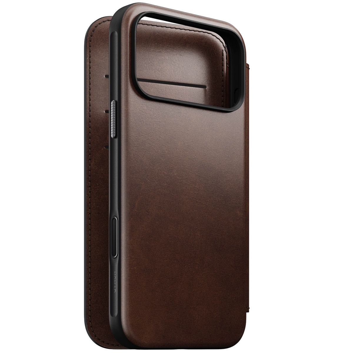 Modern Horween Leather Folio MagSafe iPhone 17 Pro Max Black
