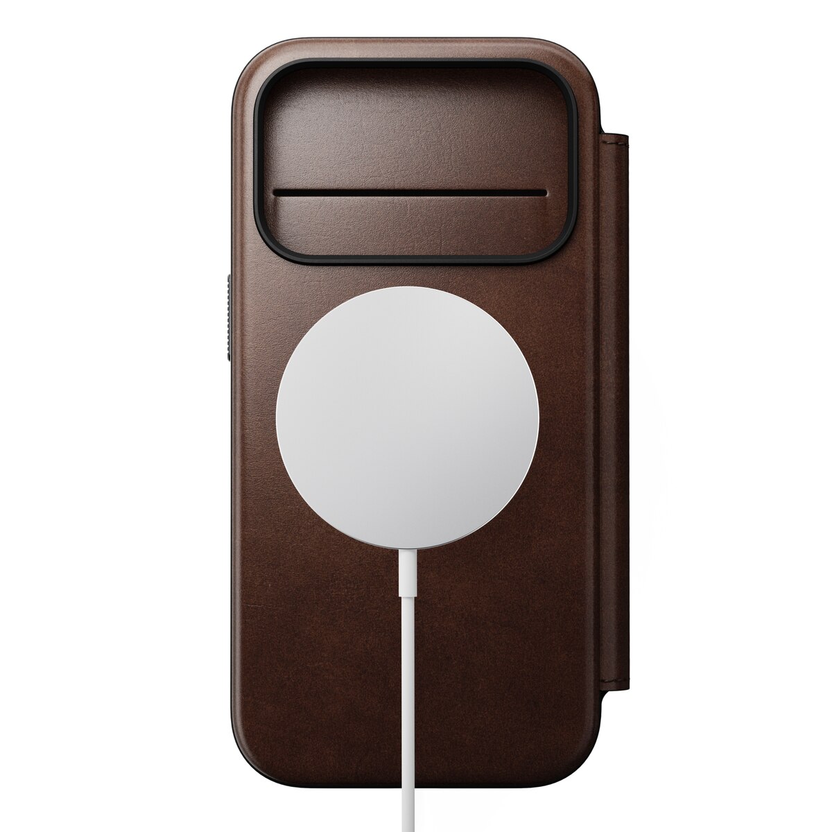 Modern Horween Leather Folio MagSafe iPhone 17 Pro Black