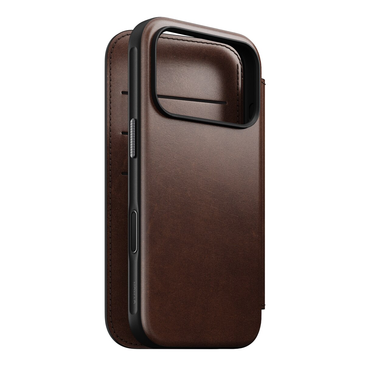 Modern Horween Leather Folio MagSafe iPhone 17 Pro Black