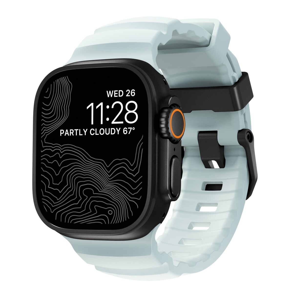 Rocky Point Band Apple Watch Series 1-3 42mm Icy Blue Glow (Black Hardware) - Limited edition