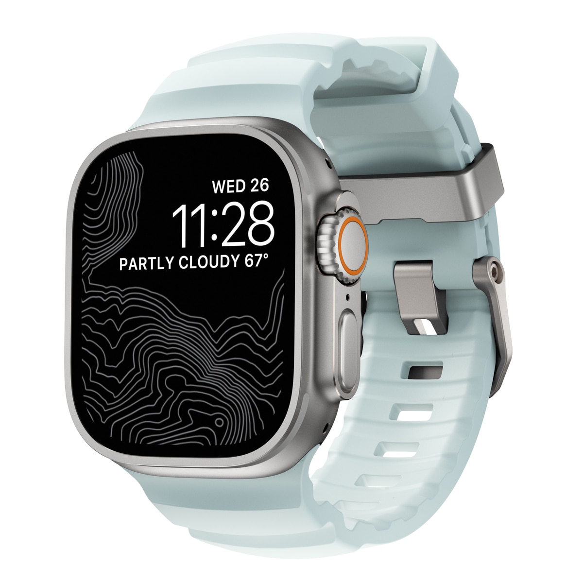 Rocky Point Band Apple Watch Series 1-3 42mm Icy Blue Glow (Natural Hardware) - Limited edition
