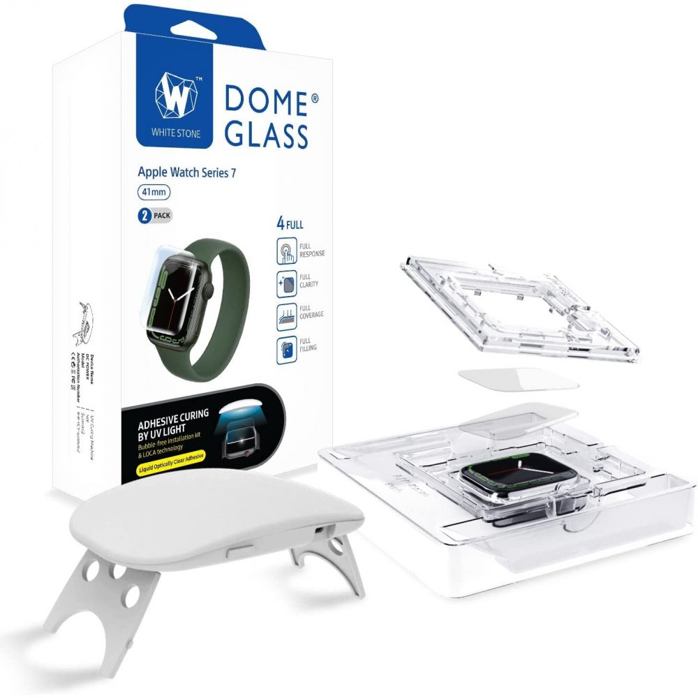 Dome Glass Screen Protector (2 pezzi) Apple Watch 41mm Series 7