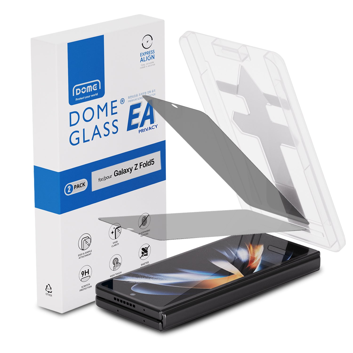 EA Privacy Glass Screen Protector (2 pezzi) Samsung Galaxy Z Fold 5