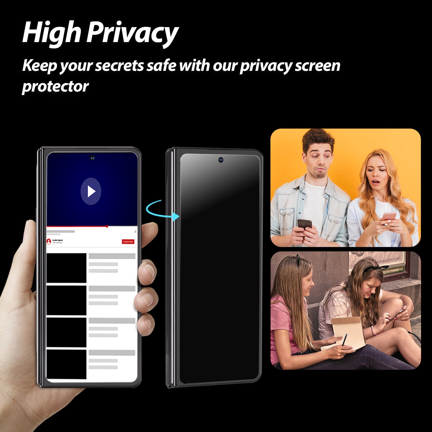 EA Privacy Glass Screen Protector (2 pezzi) Samsung Galaxy Z Fold 5