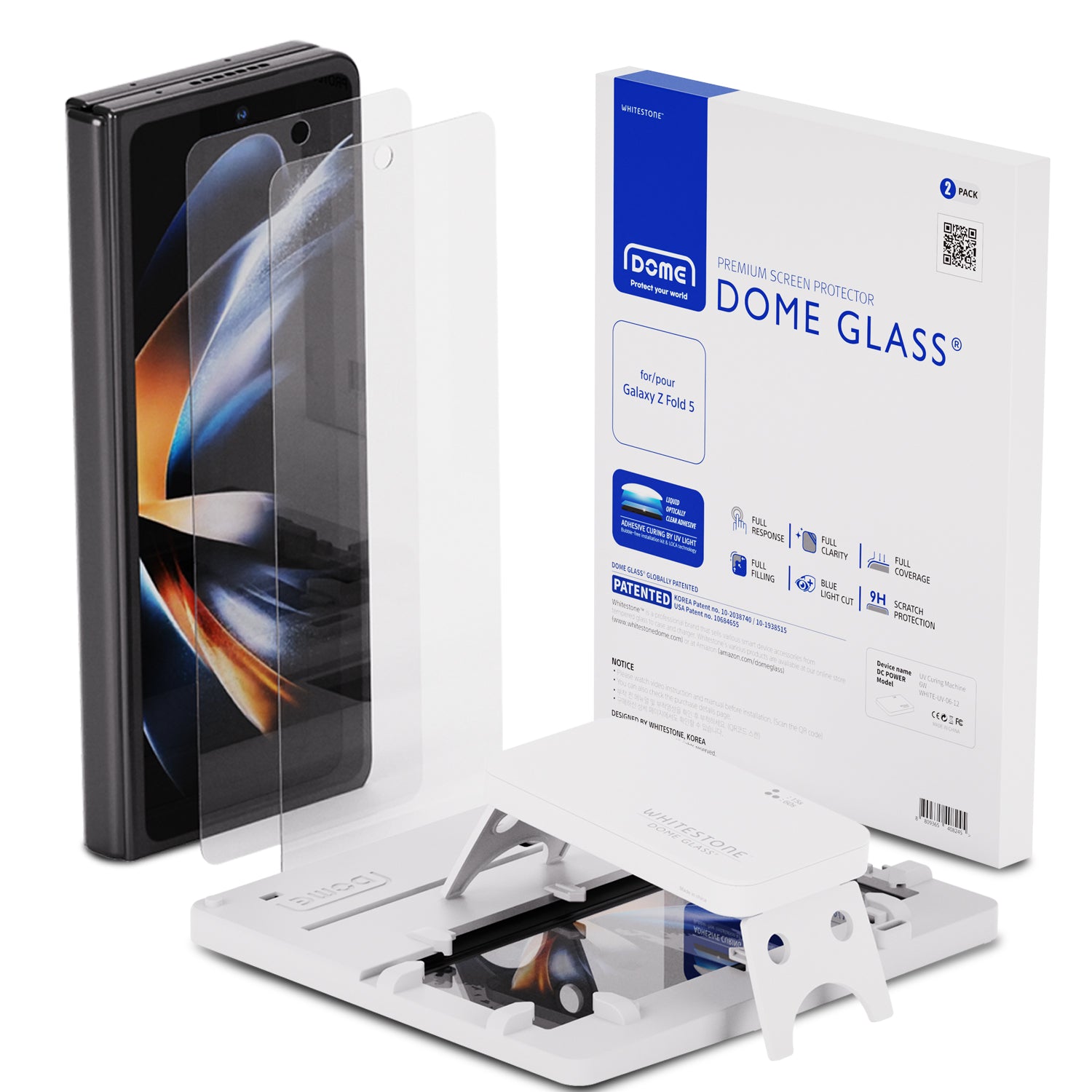 Dome Glass Screen Protector Samsung Galaxy Z Fold 5 (2 pezzi)