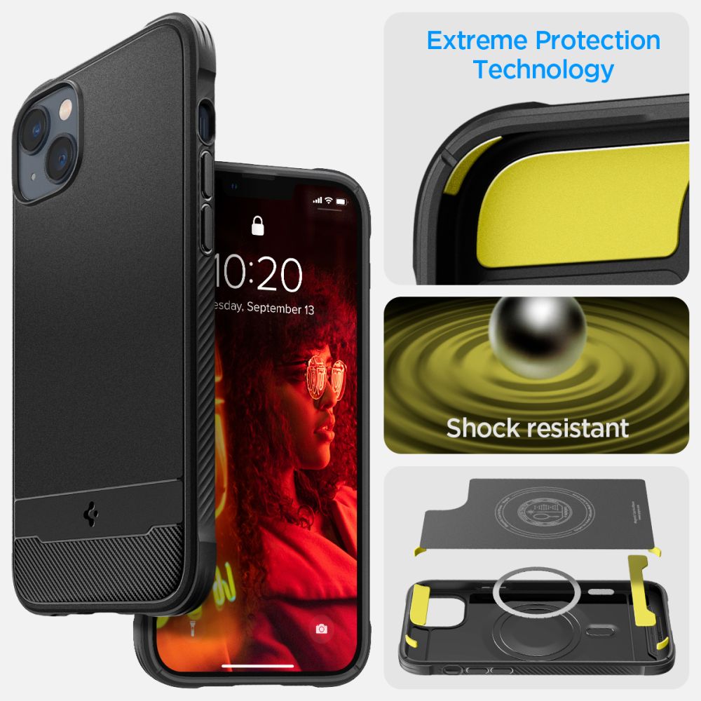 Cover Rugged Armor Mag iPhone 14 Plus Black