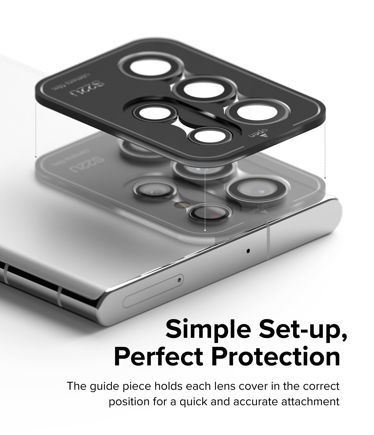 Camera Lens Protector Samsung Galaxy S22 Ultra Nero