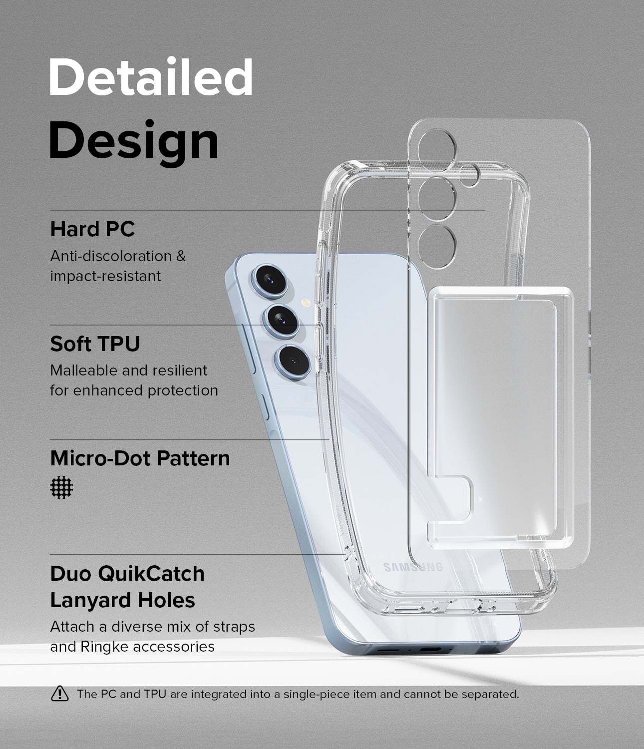 Cover Fusion Card Samsung Galaxy A35 trasparente